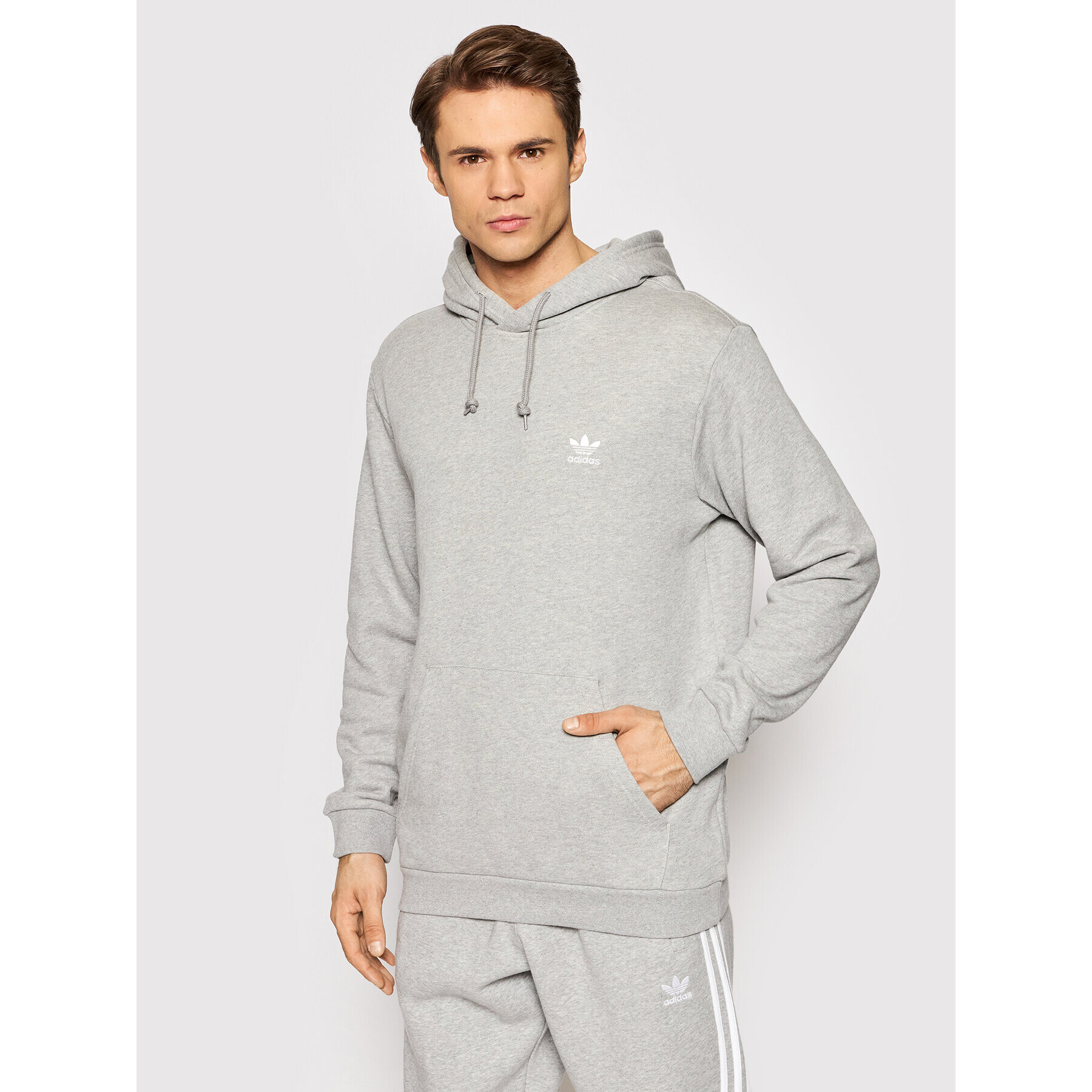 adidas Pulóver Essential Hoody FM9958 Szürke Standard Fit - Pepit.hu