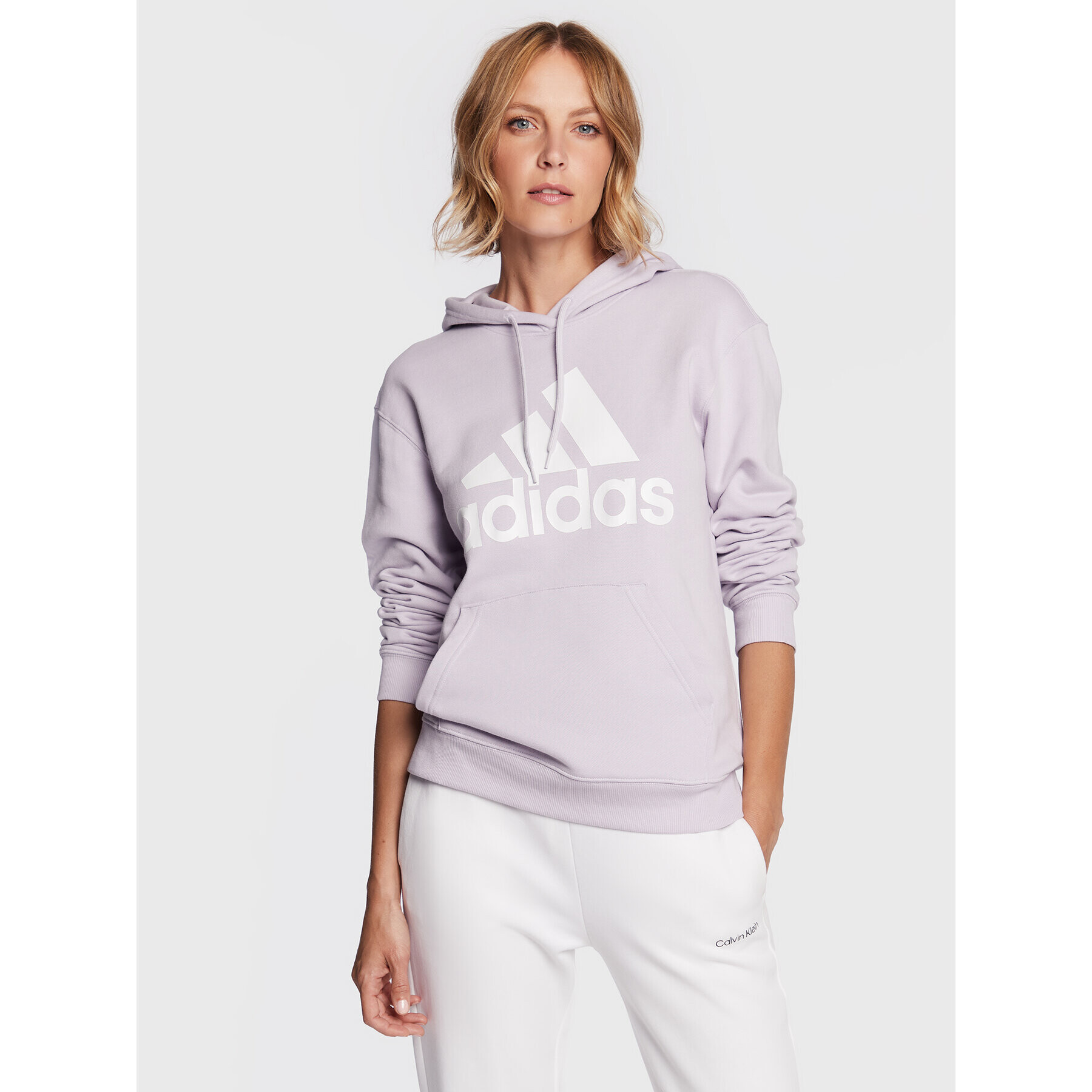 adidas Pulóver Essentials Big Logo Regular French Terry Hoodie IC6899 Lila Regular Fit - Pepit.hu