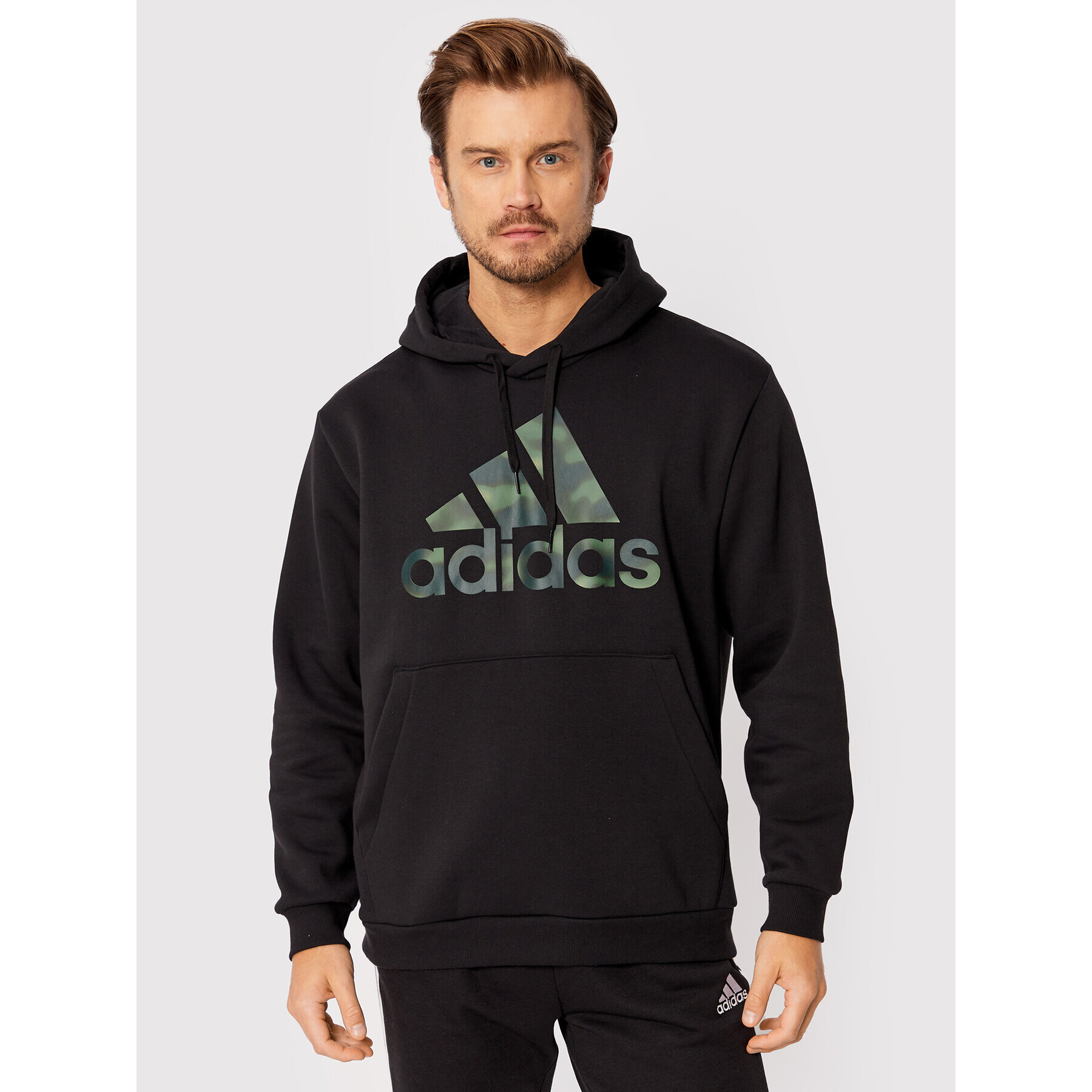 adidas Pulóver Essentials Camo Print HL6933 Fekete Loose Fit - Pepit.hu