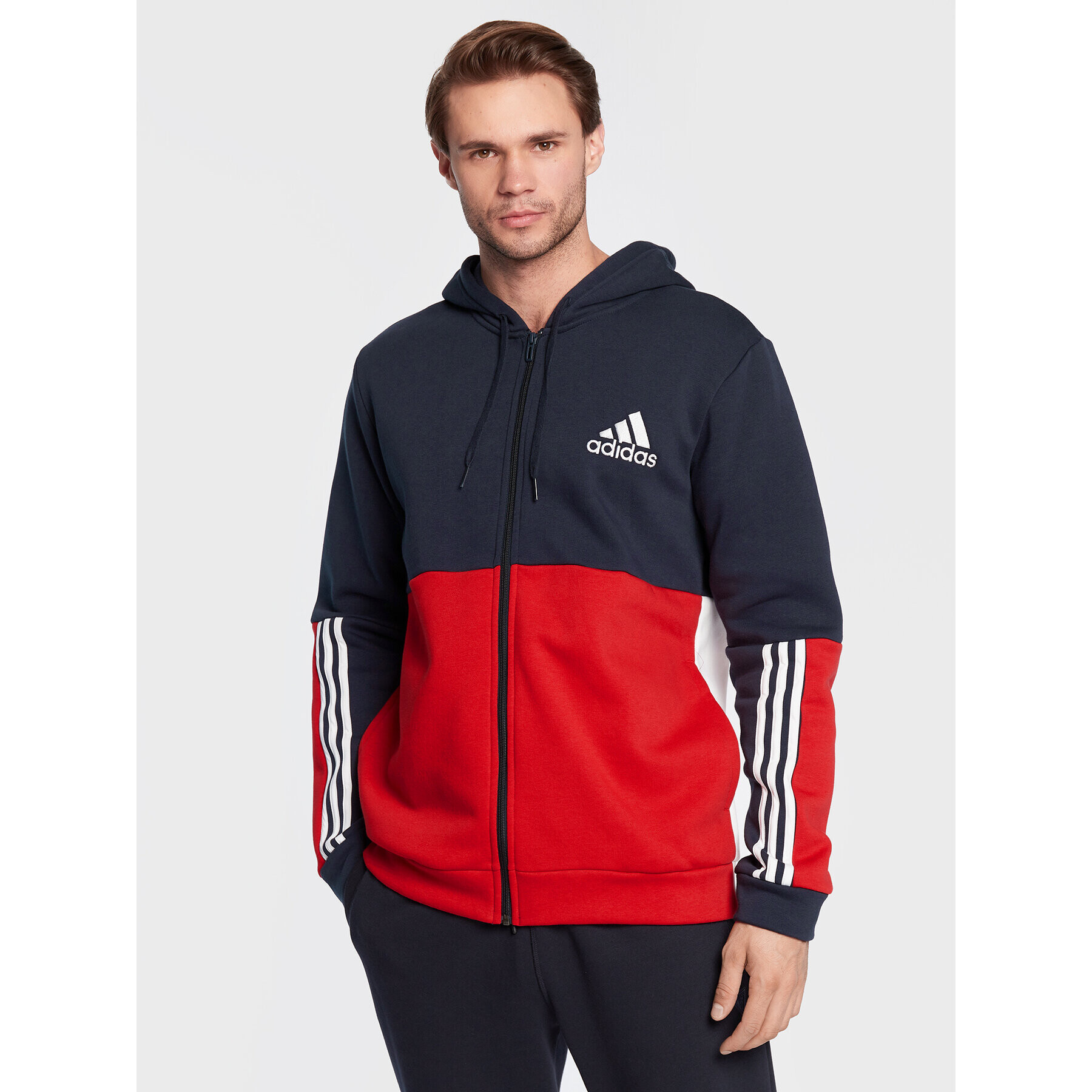 adidas Pulóver Essentials Colorblock Fleece HK2880 Színes Regular Fit - Pepit.hu