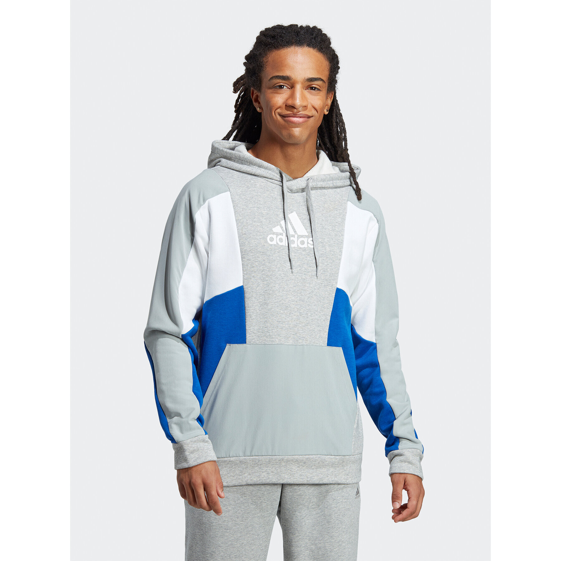 adidas Pulóver Essentials Colorblock Hoodie HY5930 Szürke Regular Fit - Pepit.hu