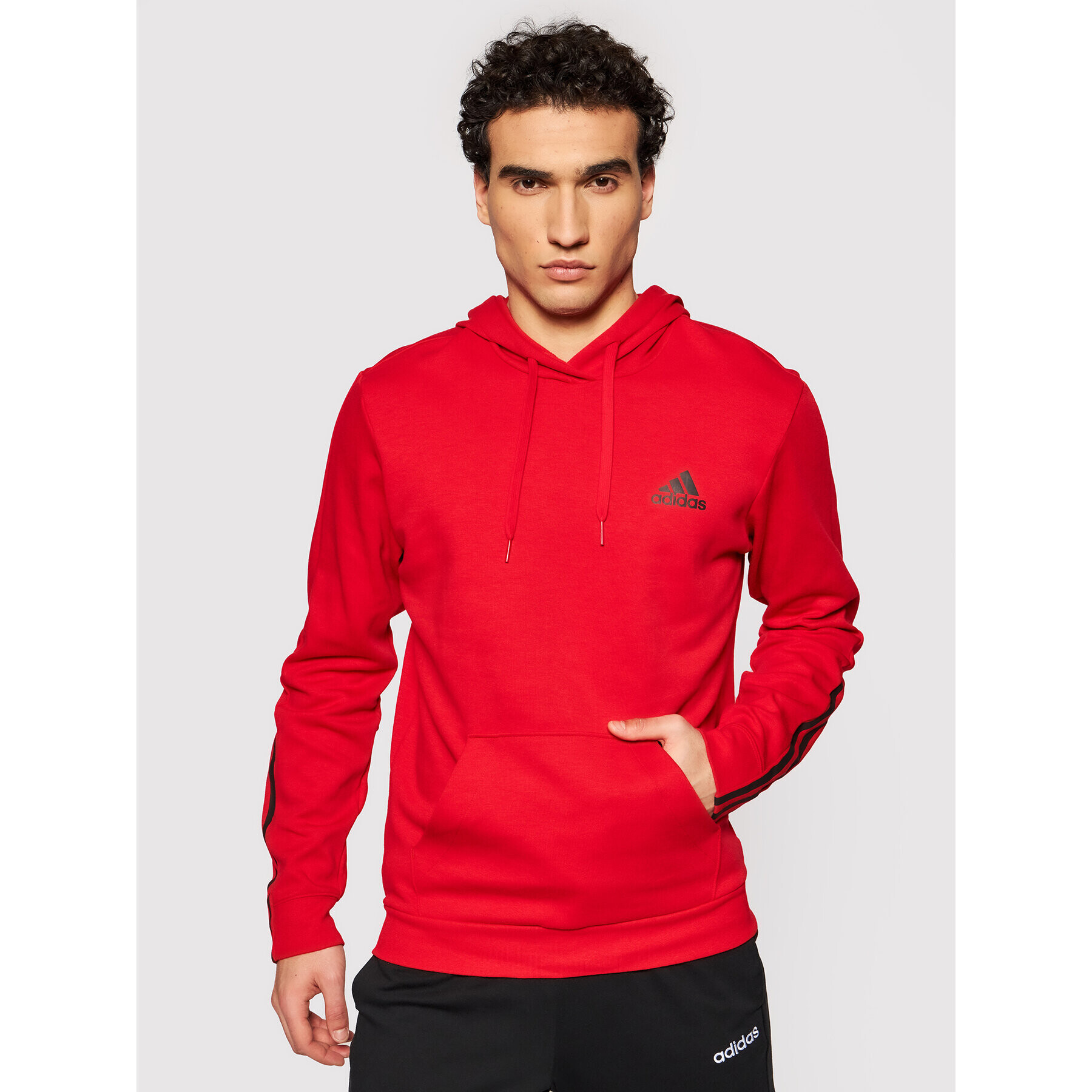 adidas Pulóver Essentials Double Knit GP8599 Piros Regular Fit - Pepit.hu