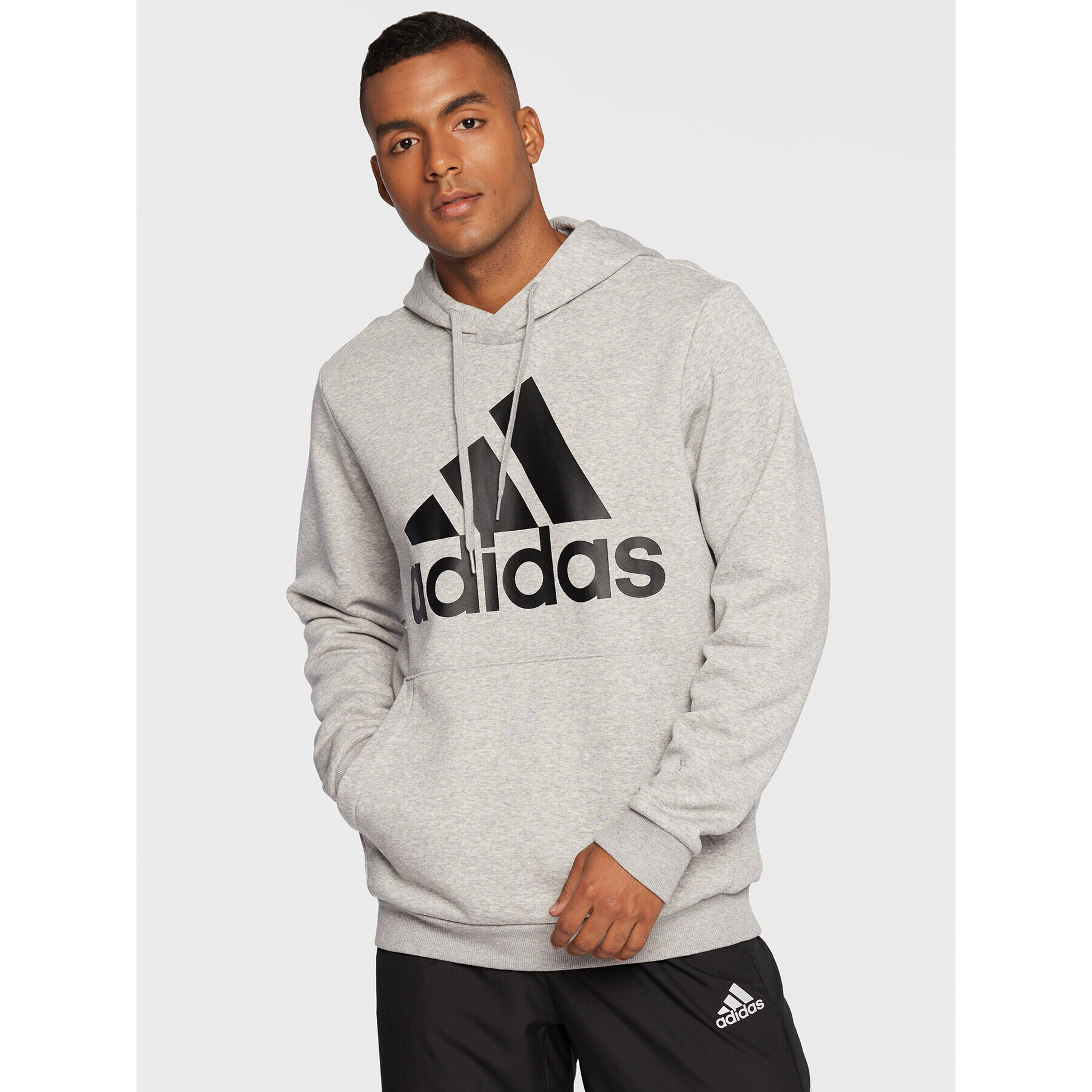 adidas Pulóver Essentials Fleece Big Logo GK9577 Szürke Regular Fit - Pepit.hu