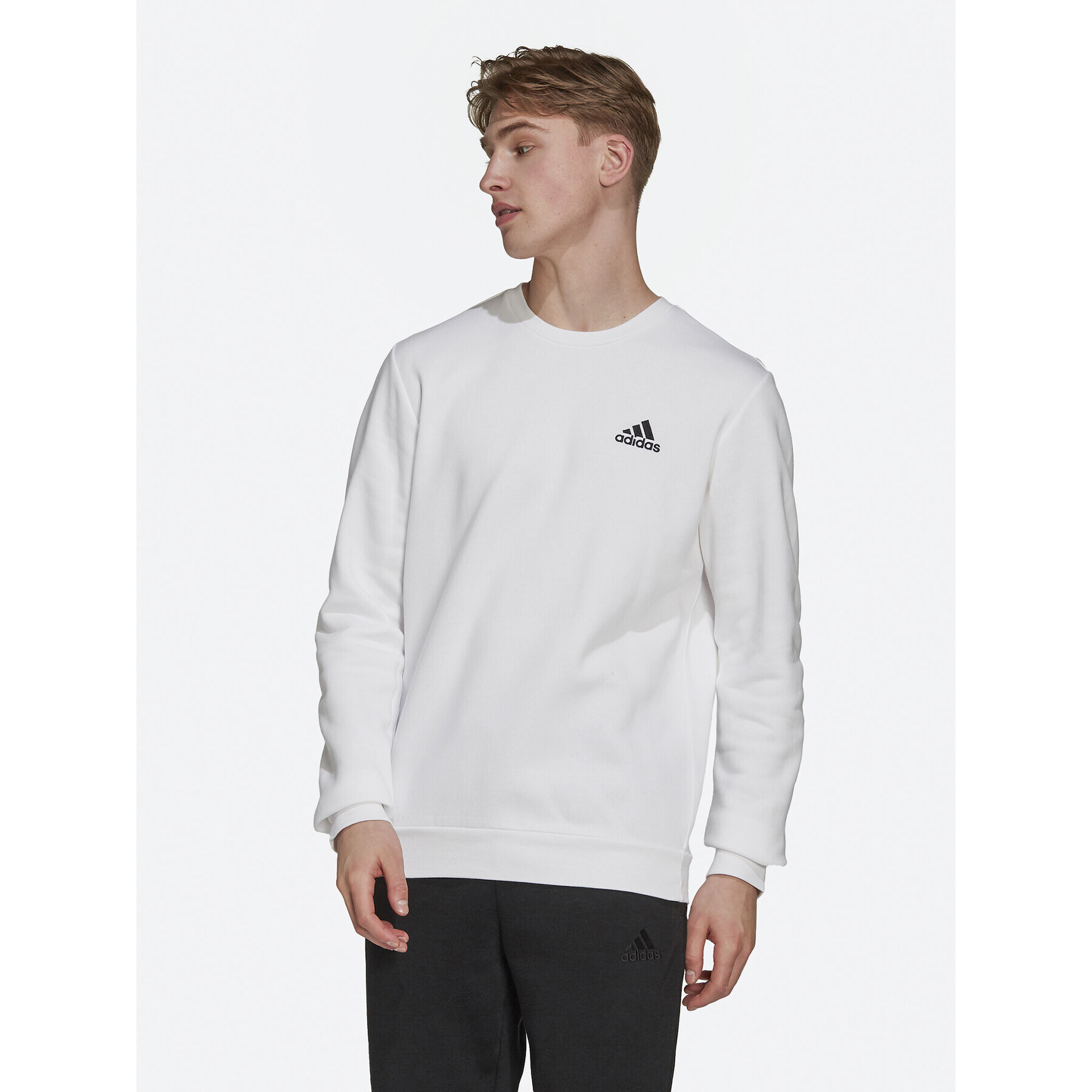 adidas Pulóver Essentials H12220 Fehér Regular Fit - Pepit.hu