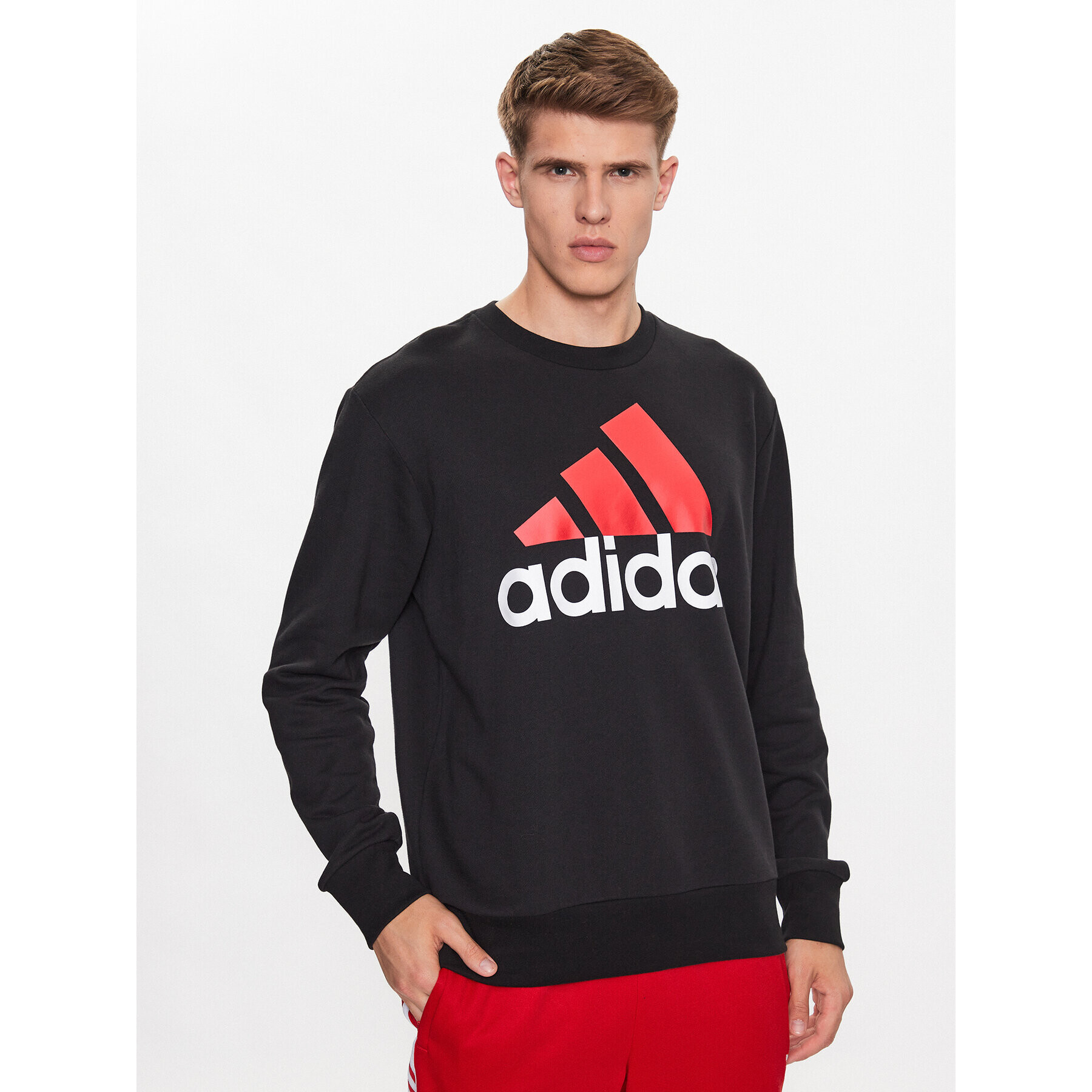 adidas Pulóver Essentials French Terry Big Logo Sweatshirt IJ8583 Fekete Regular Fit - Pepit.hu