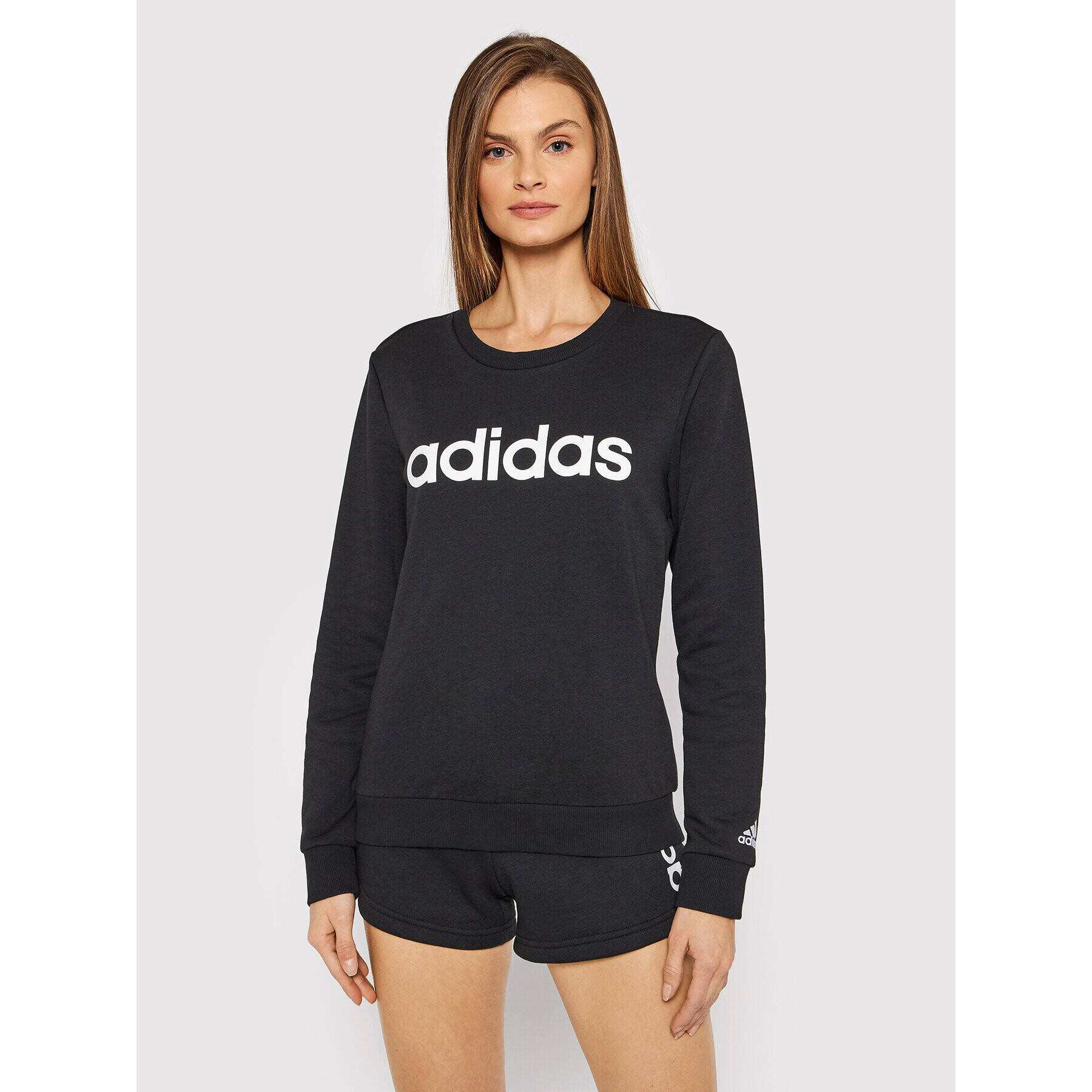 adidas Pulóver Essentials Logo GL0718 Fekete Regular Fit - Pepit.hu