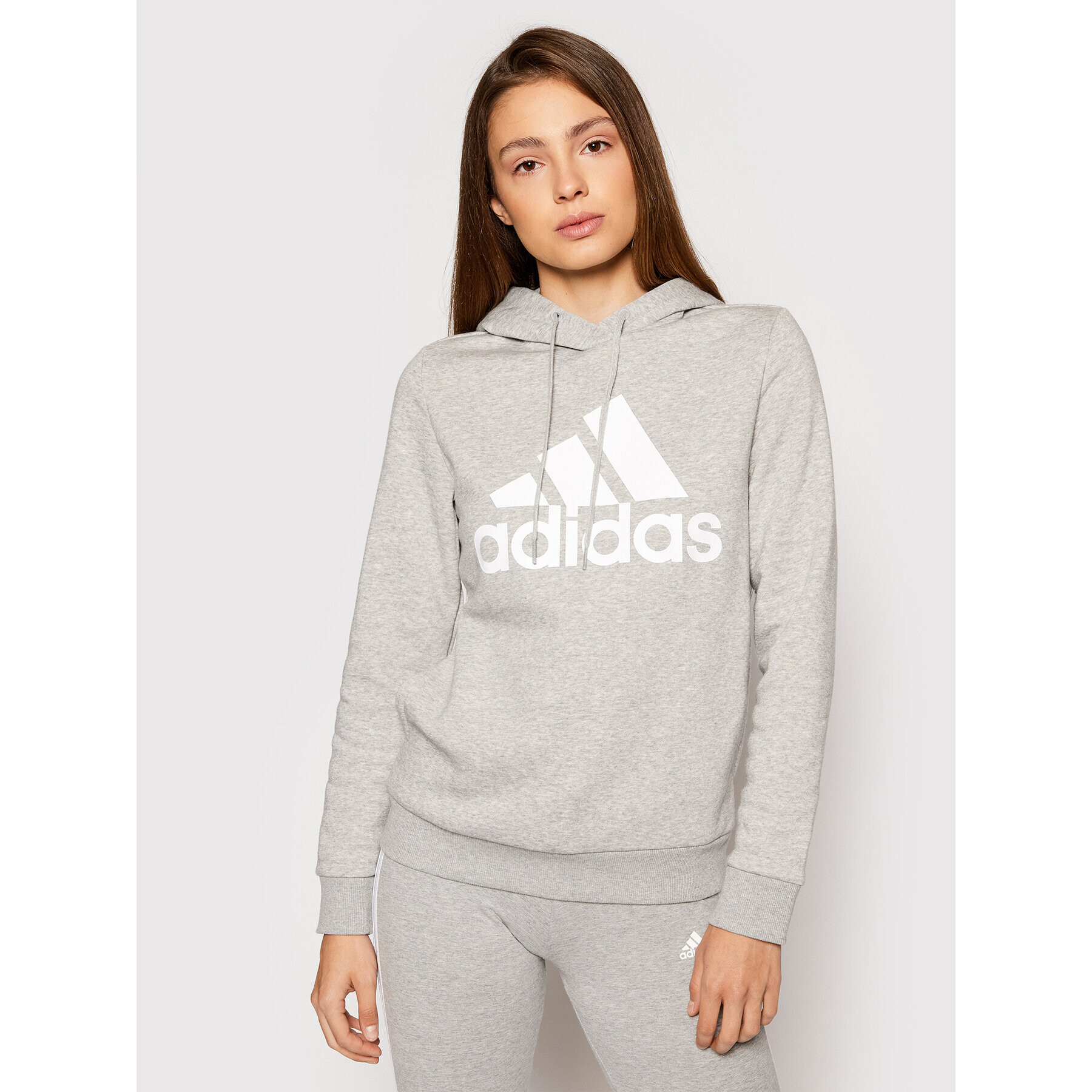 adidas Pulóver Essentials Logo GL0719 Szürke Standard Fit - Pepit.hu