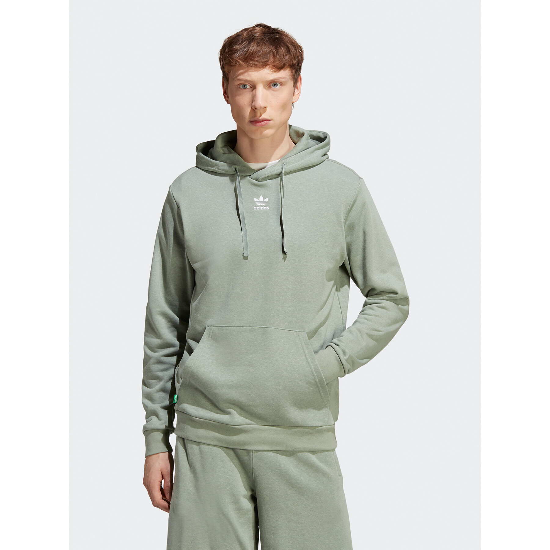 adidas Pulóver Essentials+ Made With Hemp Hoodie HR2962 Zöld Regular Fit - Pepit.hu