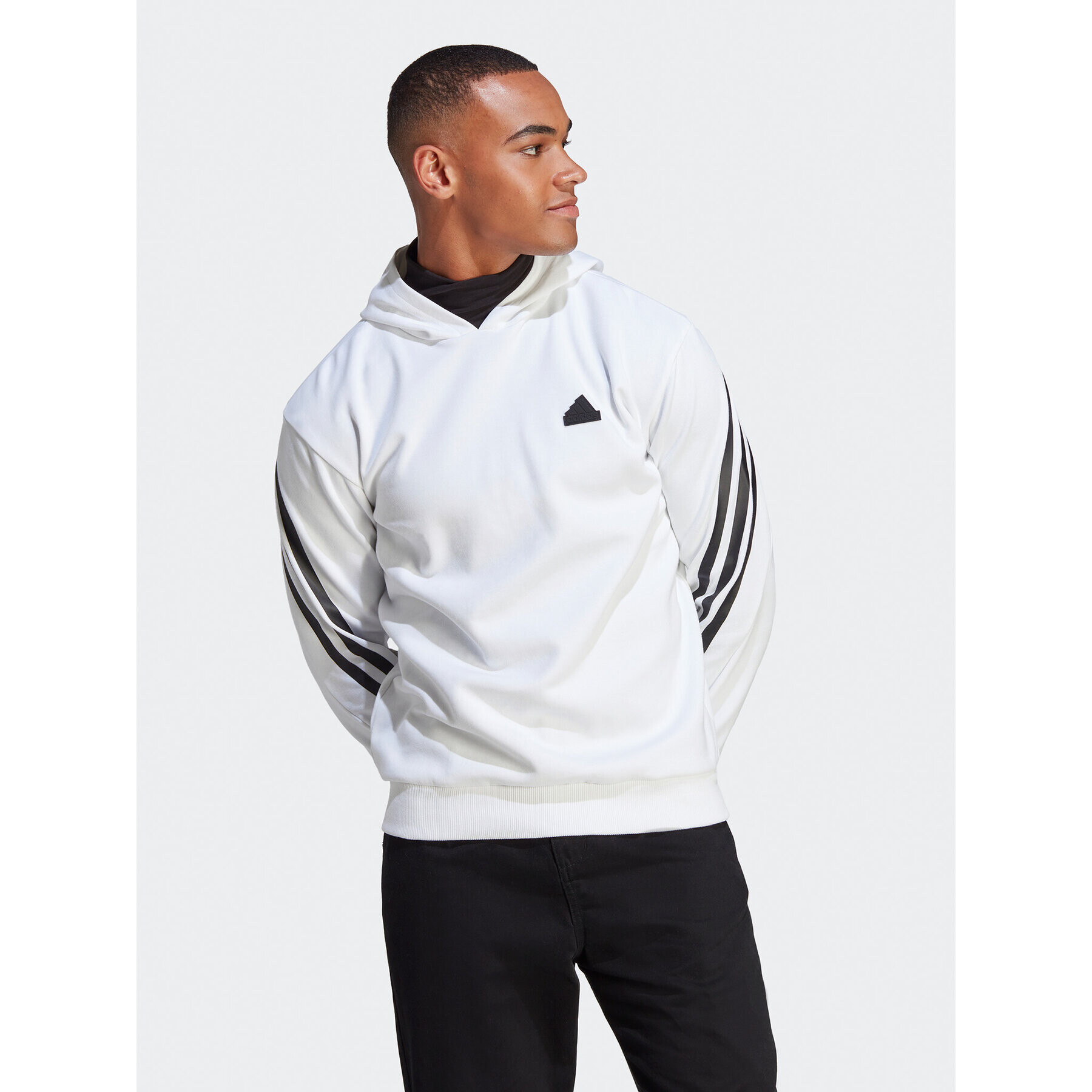 adidas Pulóver Future Icons 3-Stripes Hoodie IC6720 Fehér Regular Fit - Pepit.hu