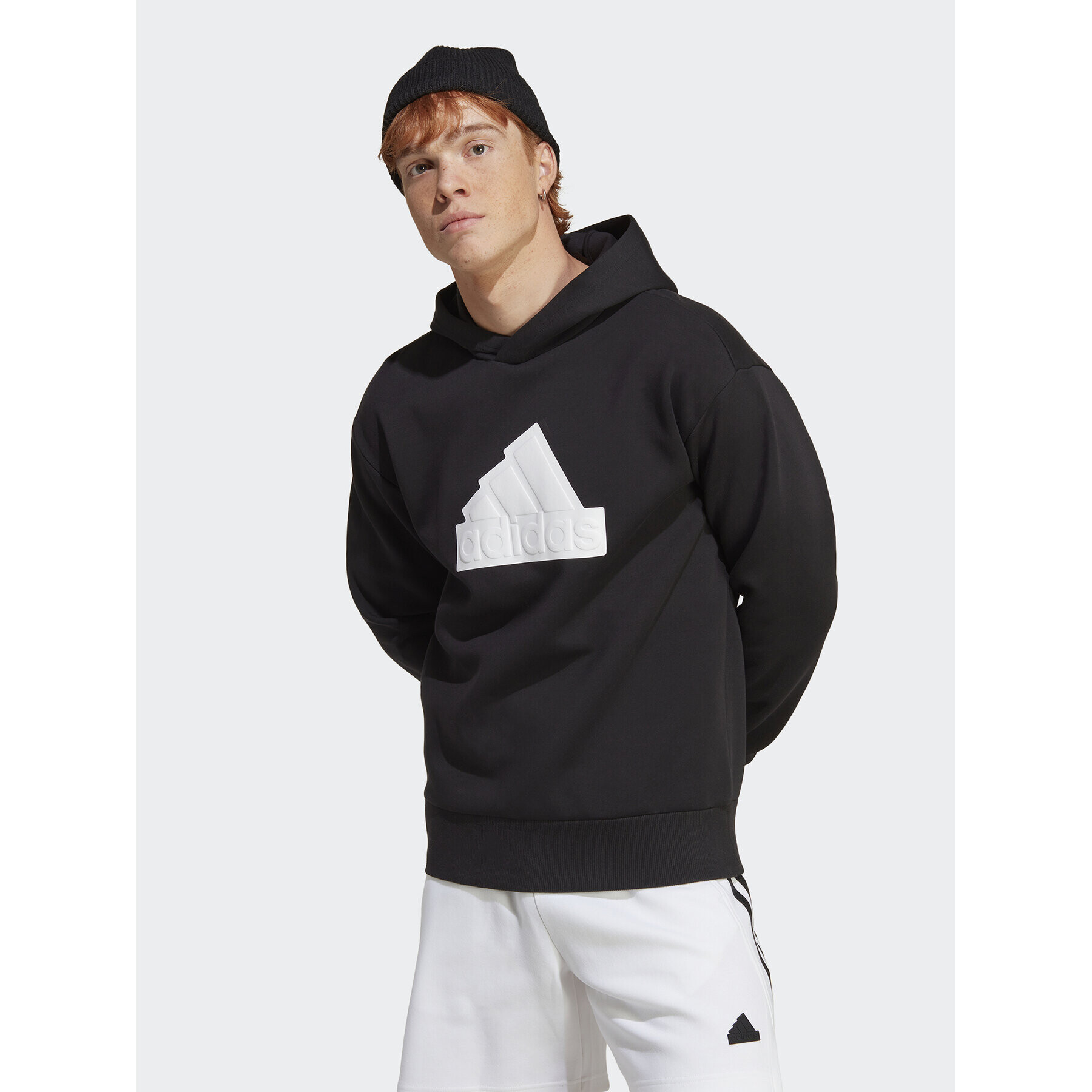 adidas Pulóver Future Icons Badge of Sport Hoodie IC3745 Fekete Regular Fit - Pepit.hu