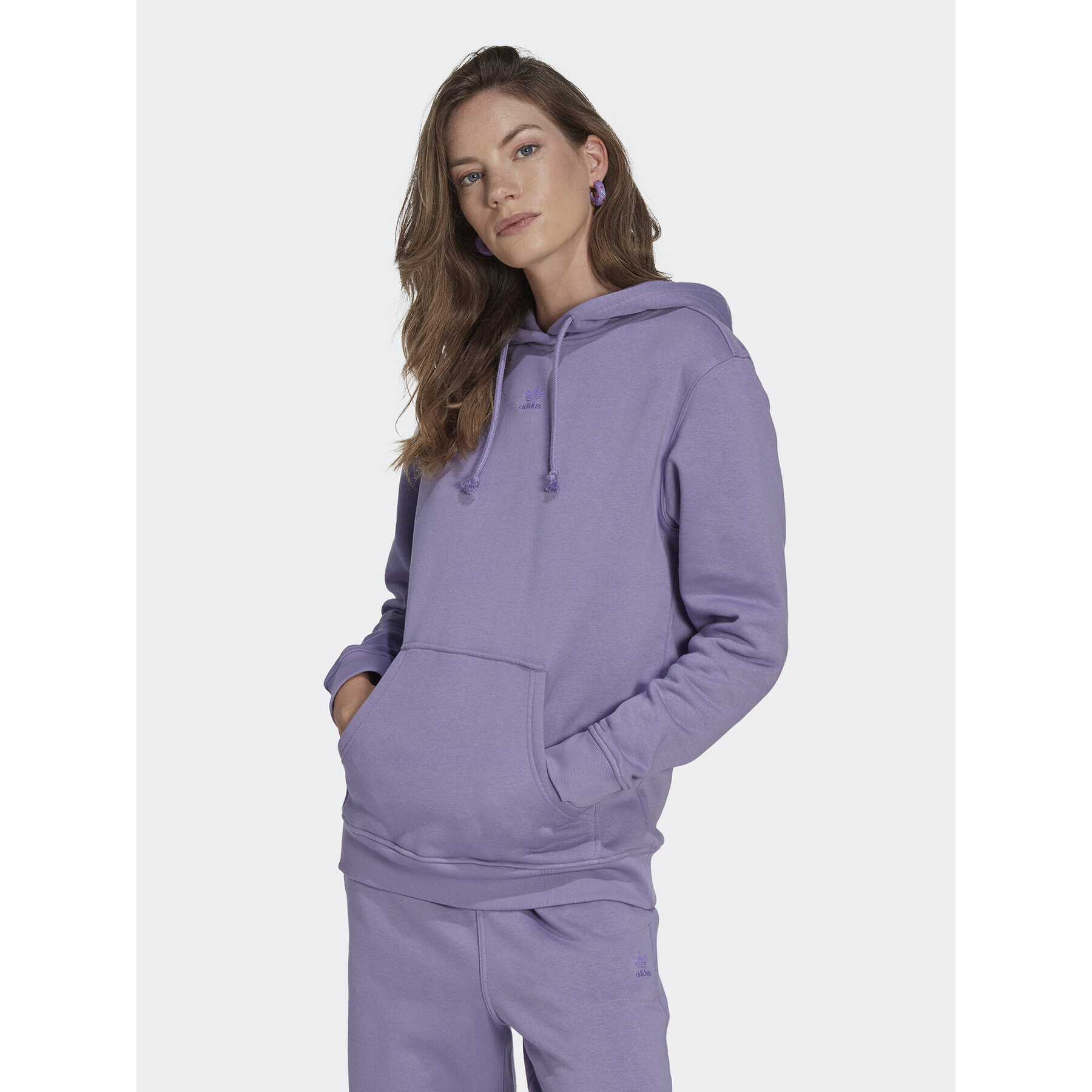 adidas Pulóver HZ8641 Lila Regular Fit - Pepit.hu