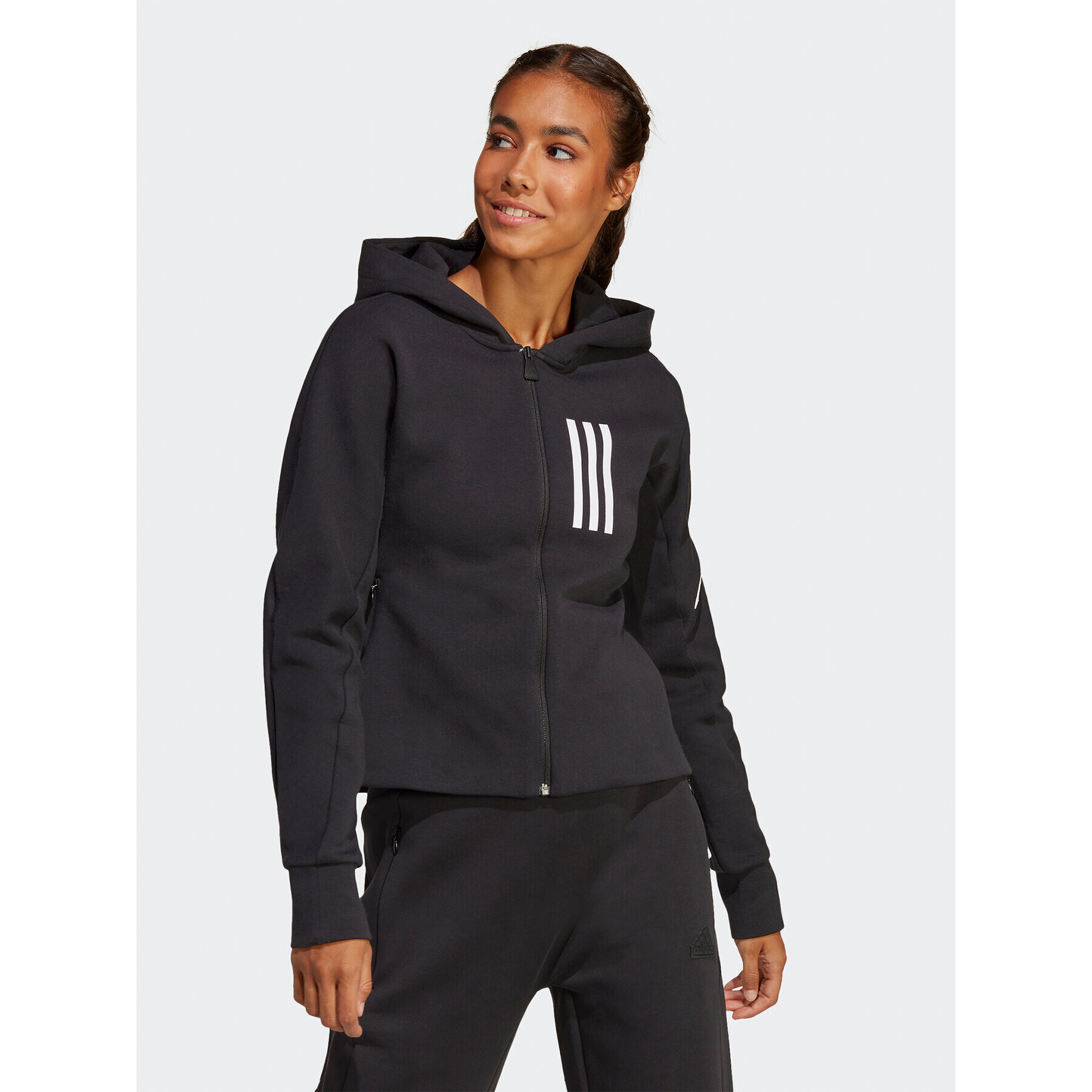 adidas Pulóver Mission Victory Slim Fit Full-Zip Hoodie HU0240 Fekete Slim Fit - Pepit.hu