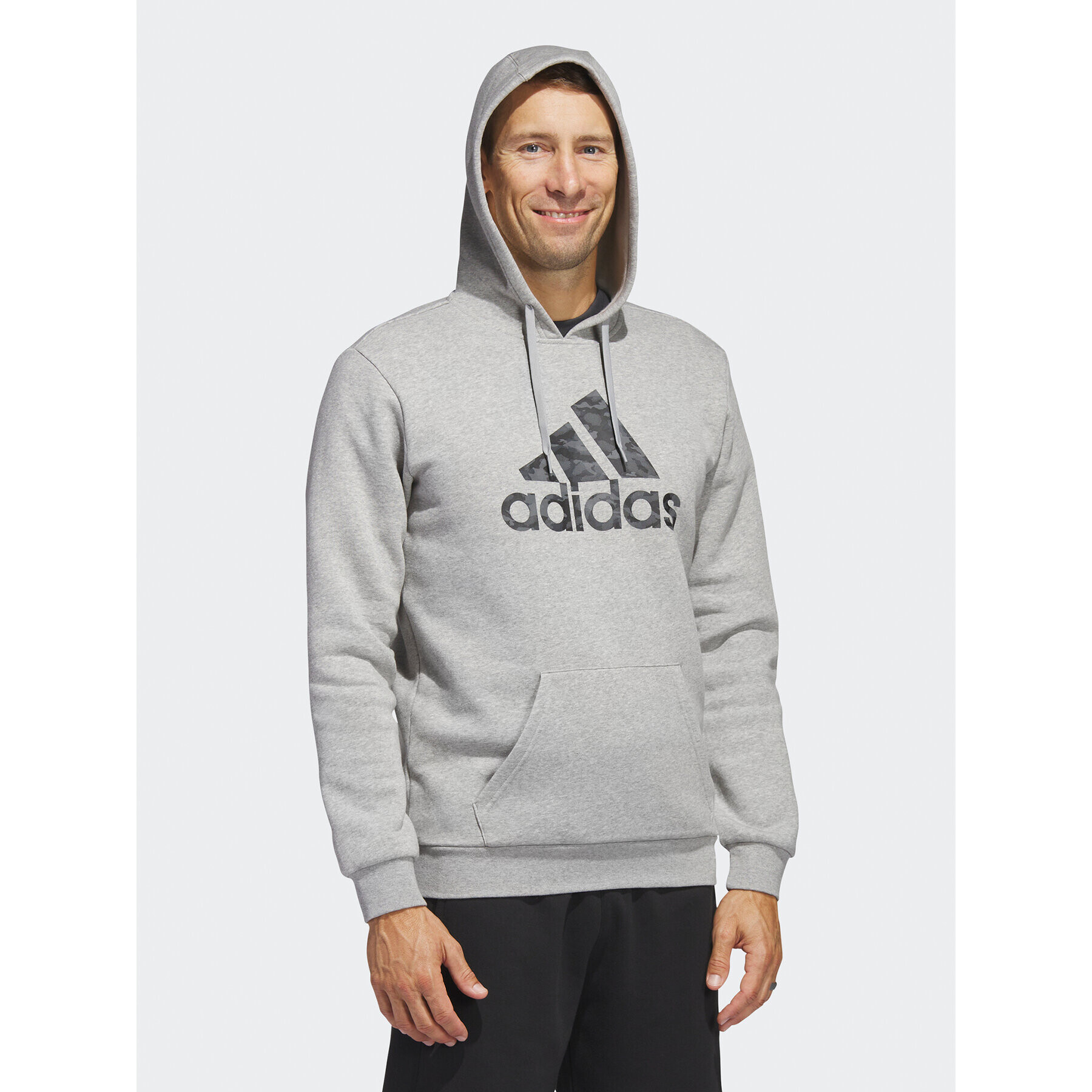 adidas Pulóver Sportswear Camo Hoodie HA7210 Szürke Regular Fit - Pepit.hu