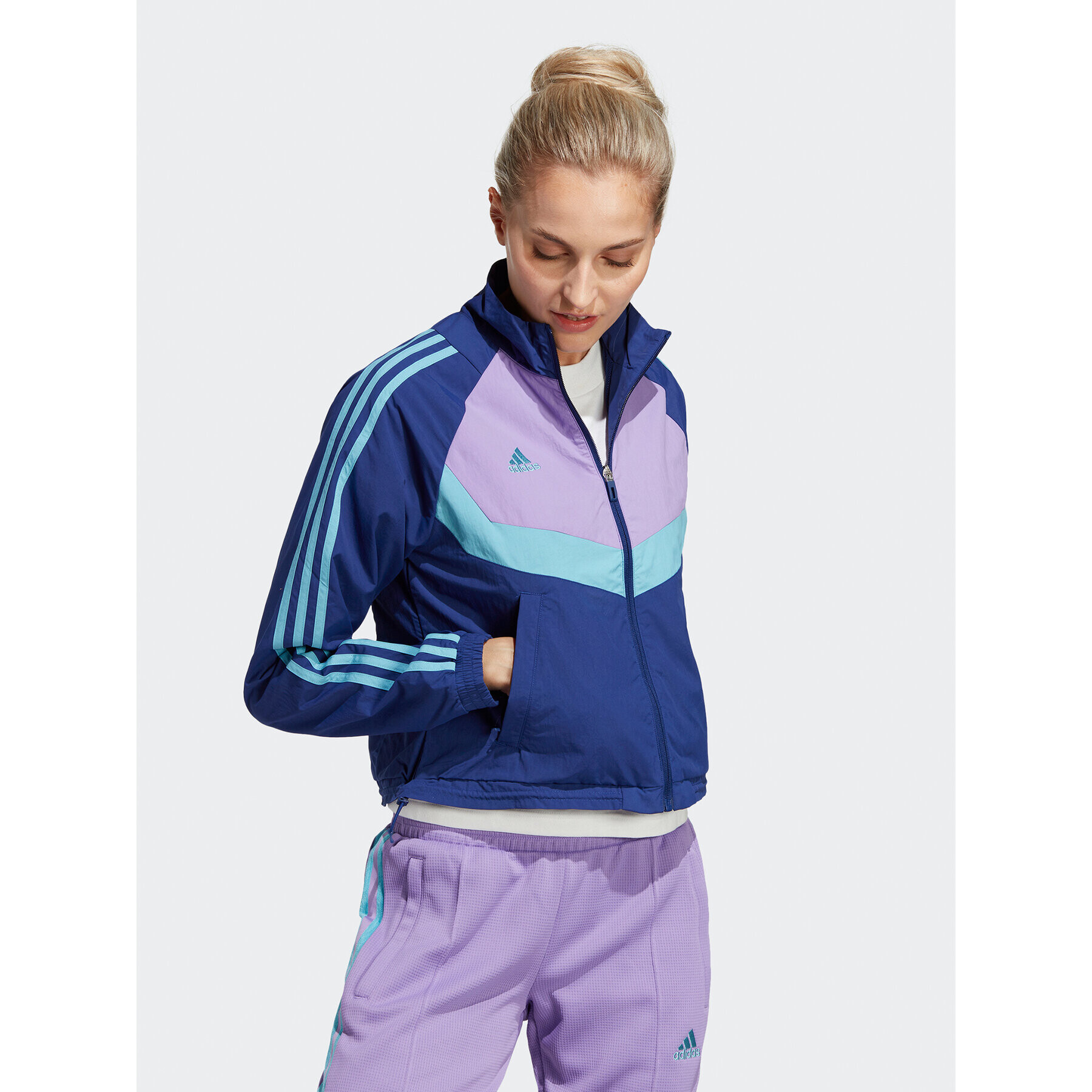 adidas Pulóver Tiro Woven Track Top HS7482 Kék Regular Fit - Pepit.hu