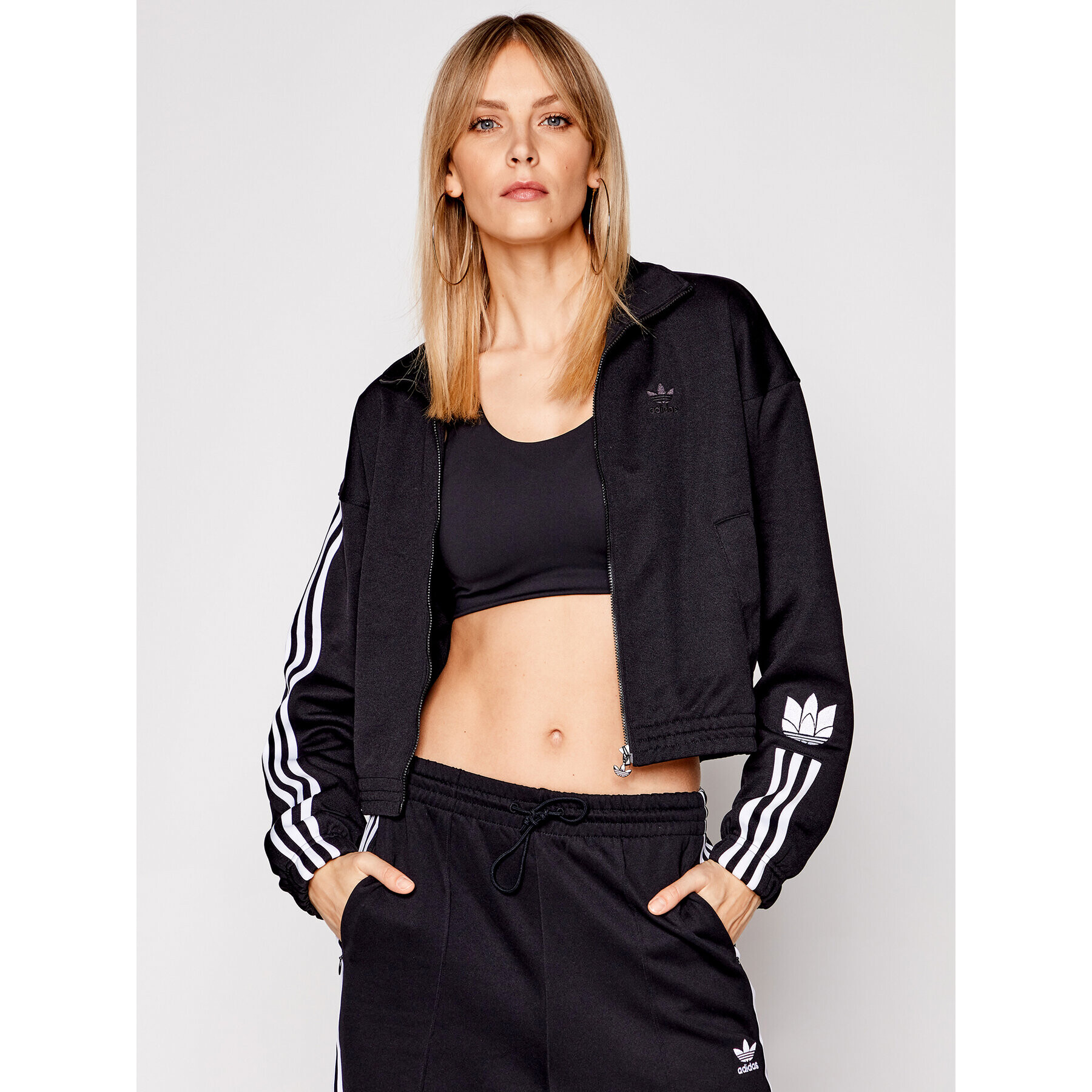 adidas Pulóver Tracktop GN2875 Fekete Standard Fit - Pepit.hu