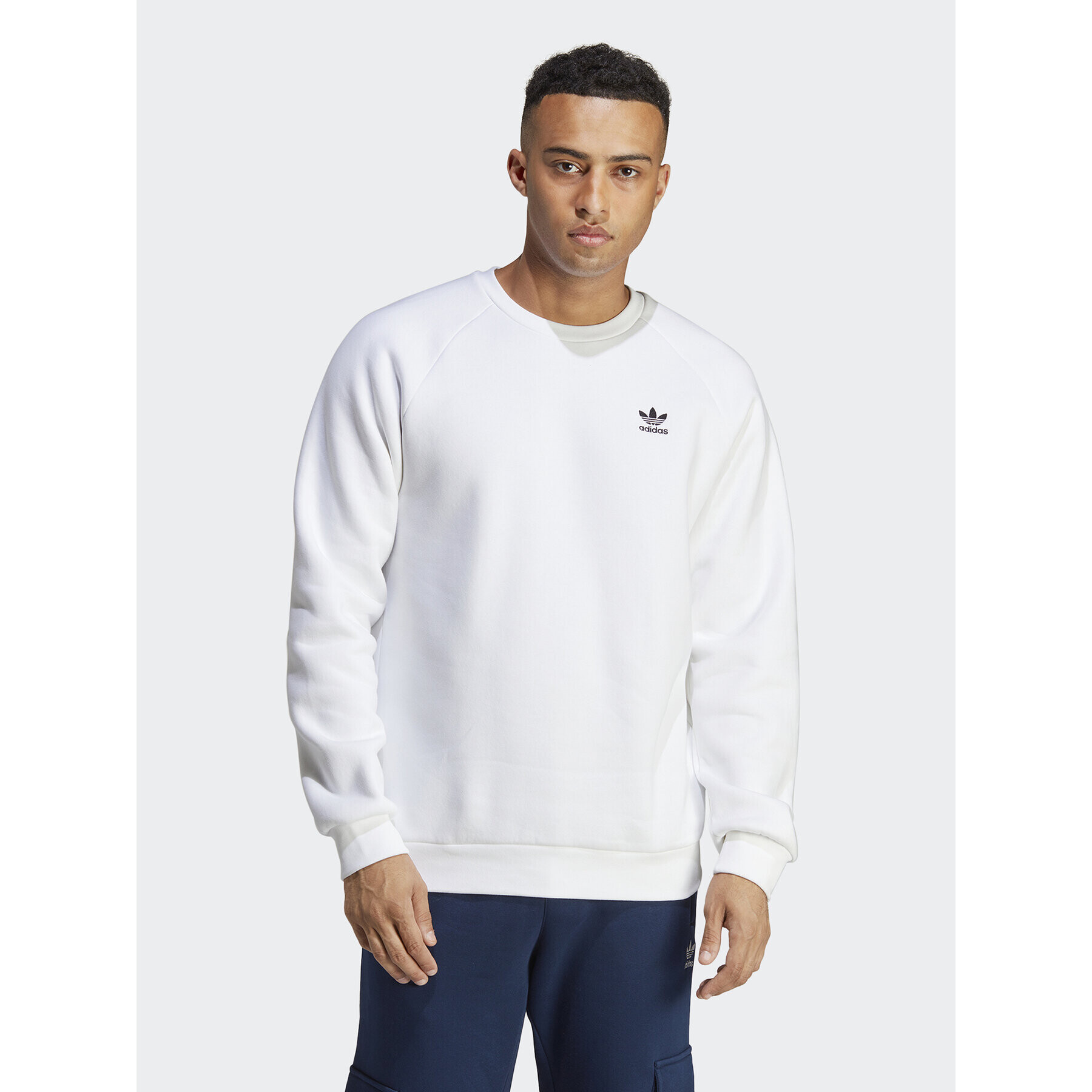 adidas Pulóver Trefoil Essentials Crewneck Sweatshirt IA4820 Fehér Regular Fit - Pepit.hu