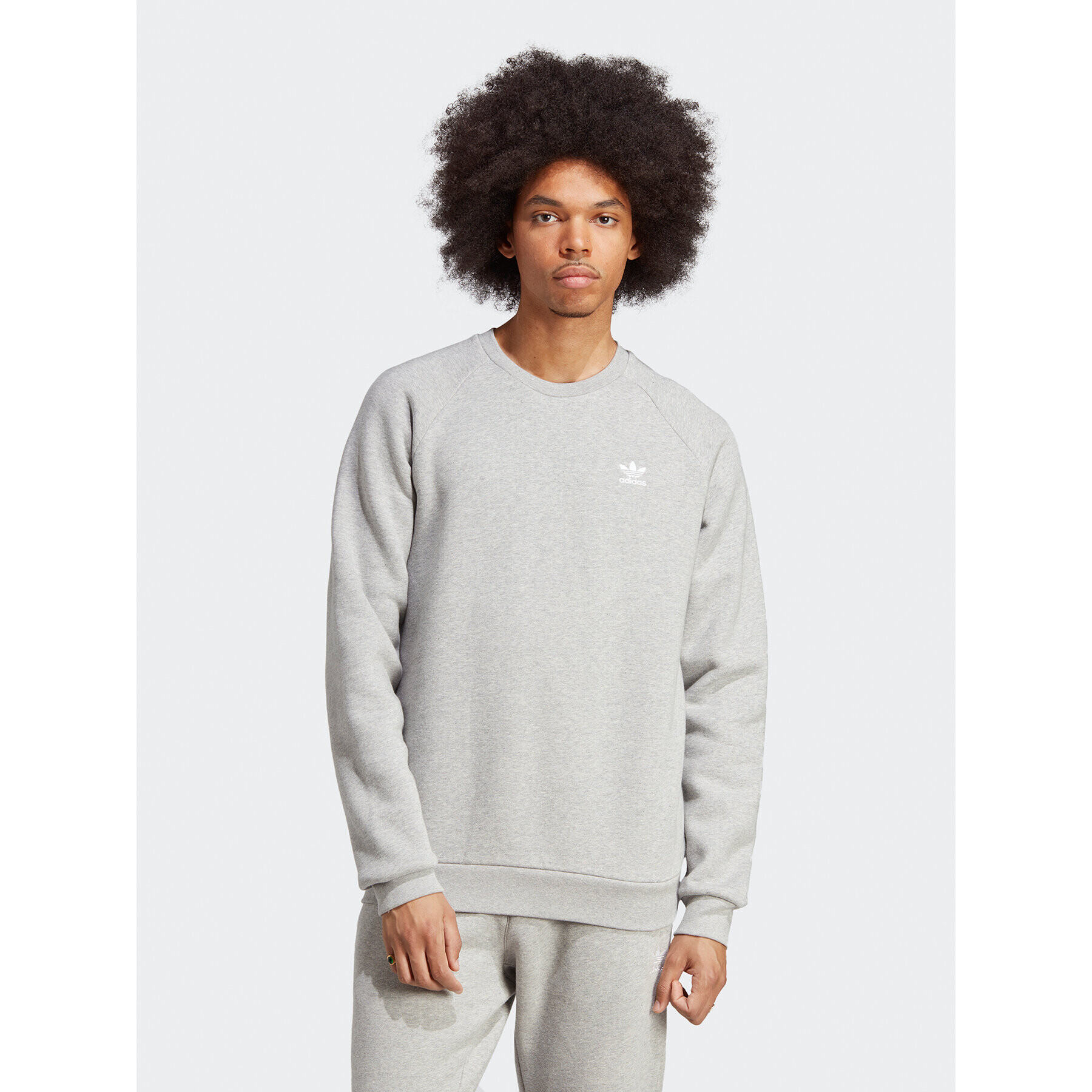 adidas Pulóver Trefoil Essentials Crewneck Sweatshirt IA4829 Szürke Regular Fit - Pepit.hu