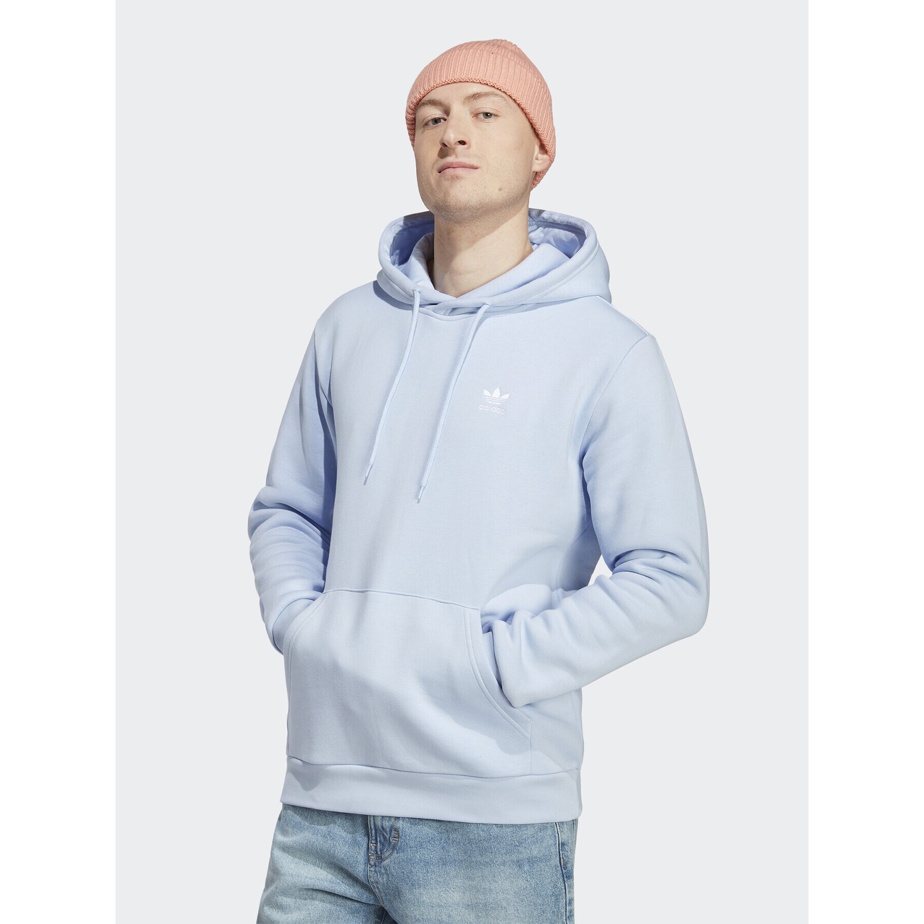 adidas Pulóver Trefoil Essentials Hoodie IA4889 Kék Regular Fit - Pepit.hu