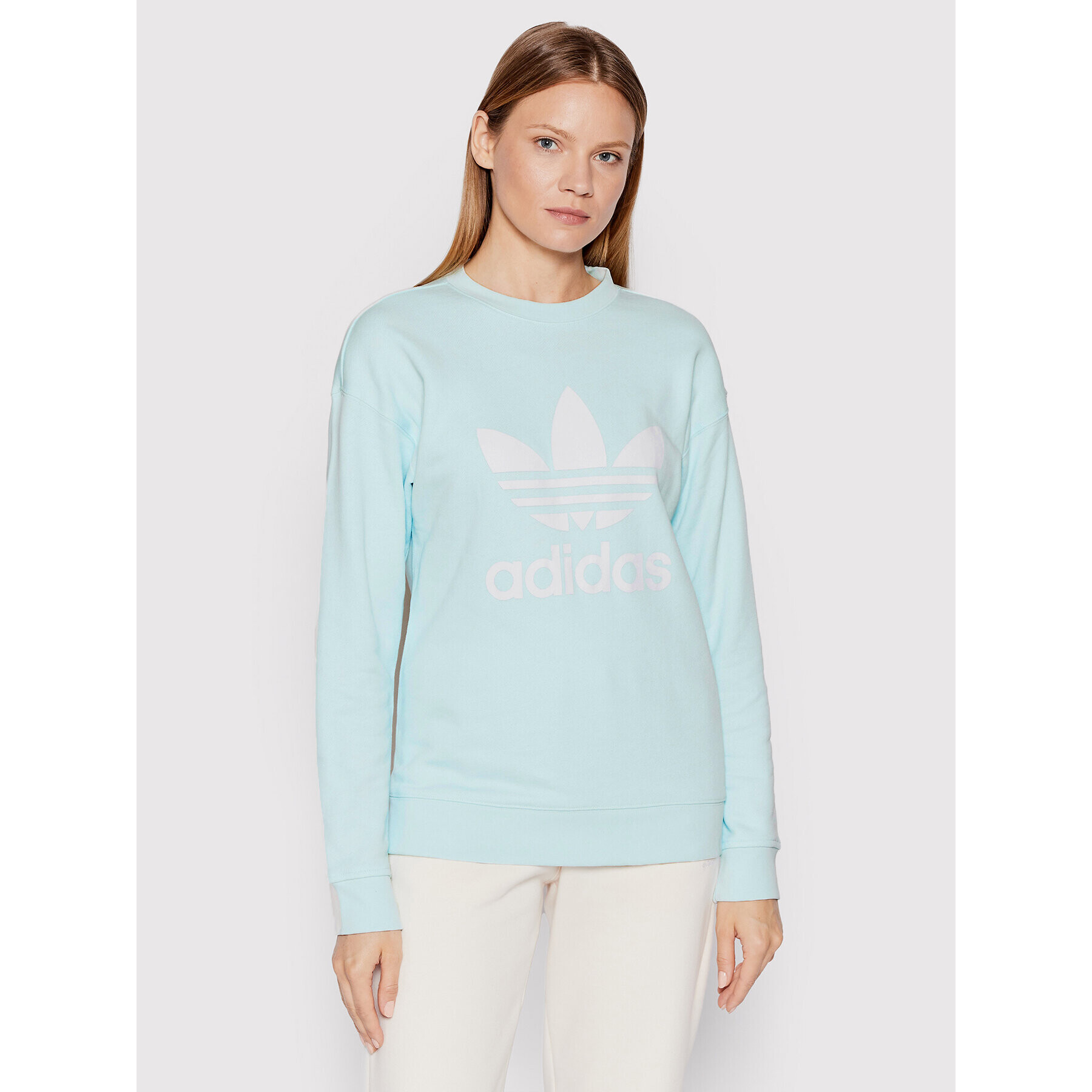 adidas Pulóver Treofil Crew HL6678 Kék Regular Fit - Pepit.hu