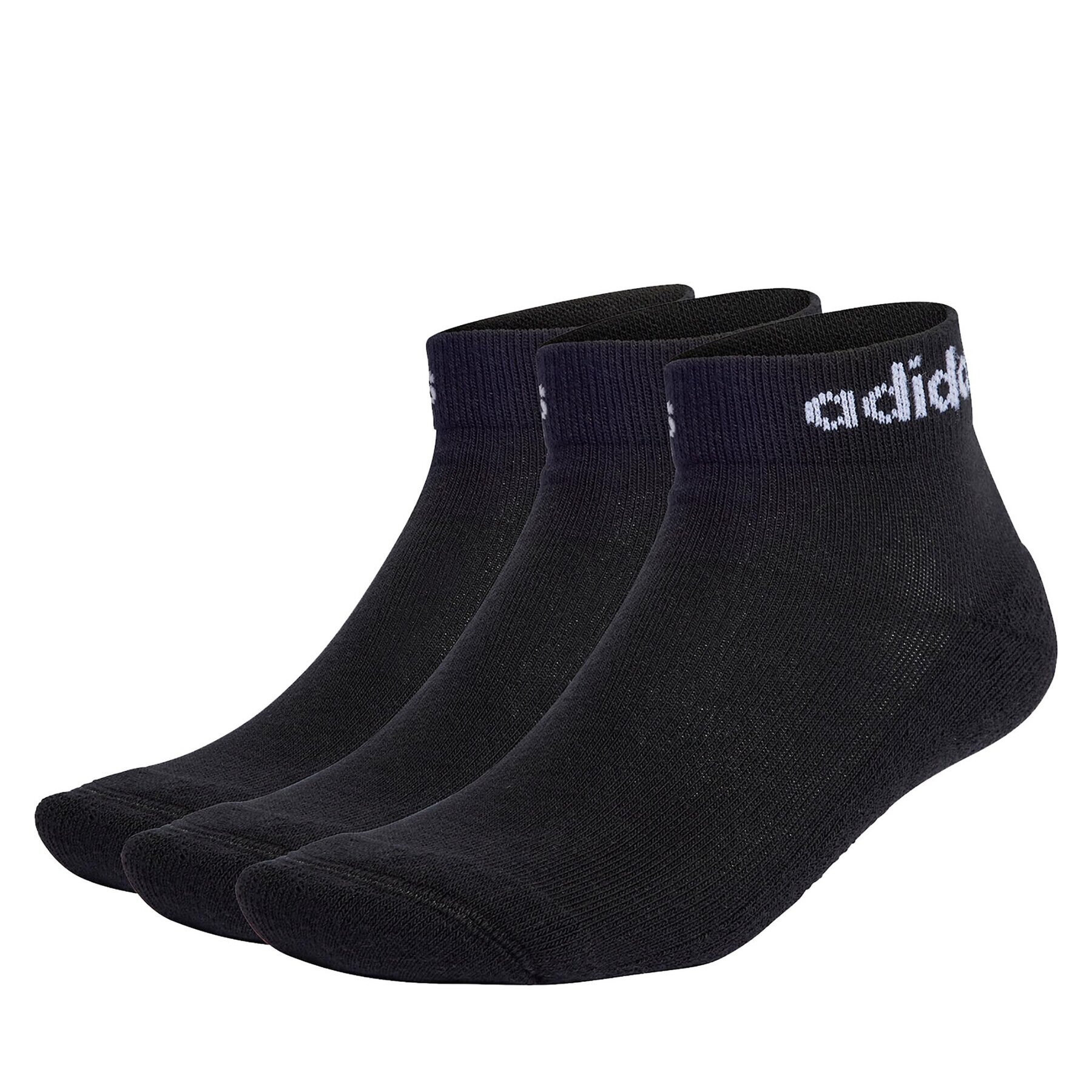 adidas Rövid unisex zoknik Linear Ankle Socks Cushioned Socks 3 Pairs IC1303 Fekete - Pepit.hu