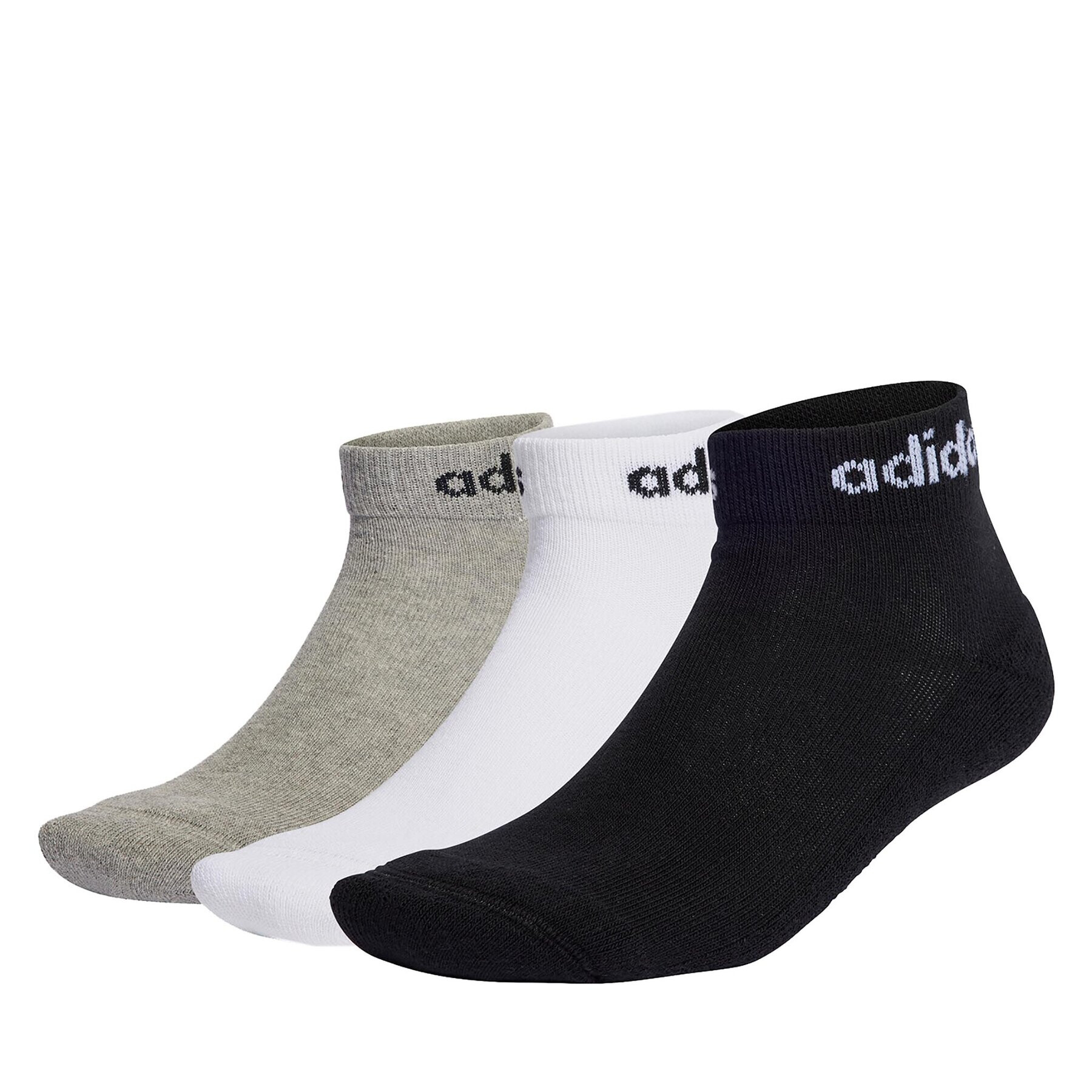 adidas Rövid unisex zoknik Linear Ankle Socks Cushioned Socks 3 Pairs IC1304 Szürke - Pepit.hu