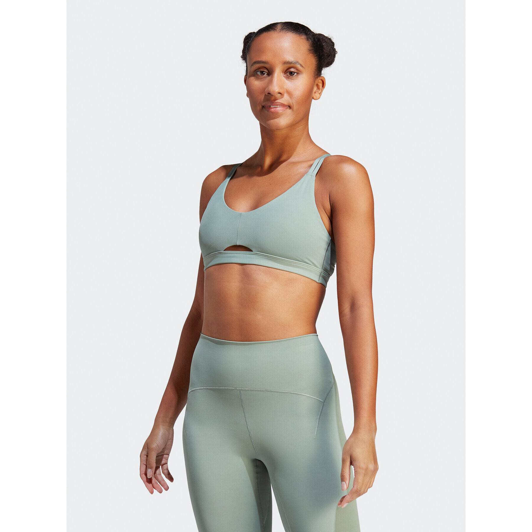 adidas Sport melltartó Yoga Studio Luxe Light-Support HR3038 Zöld - Pepit.hu