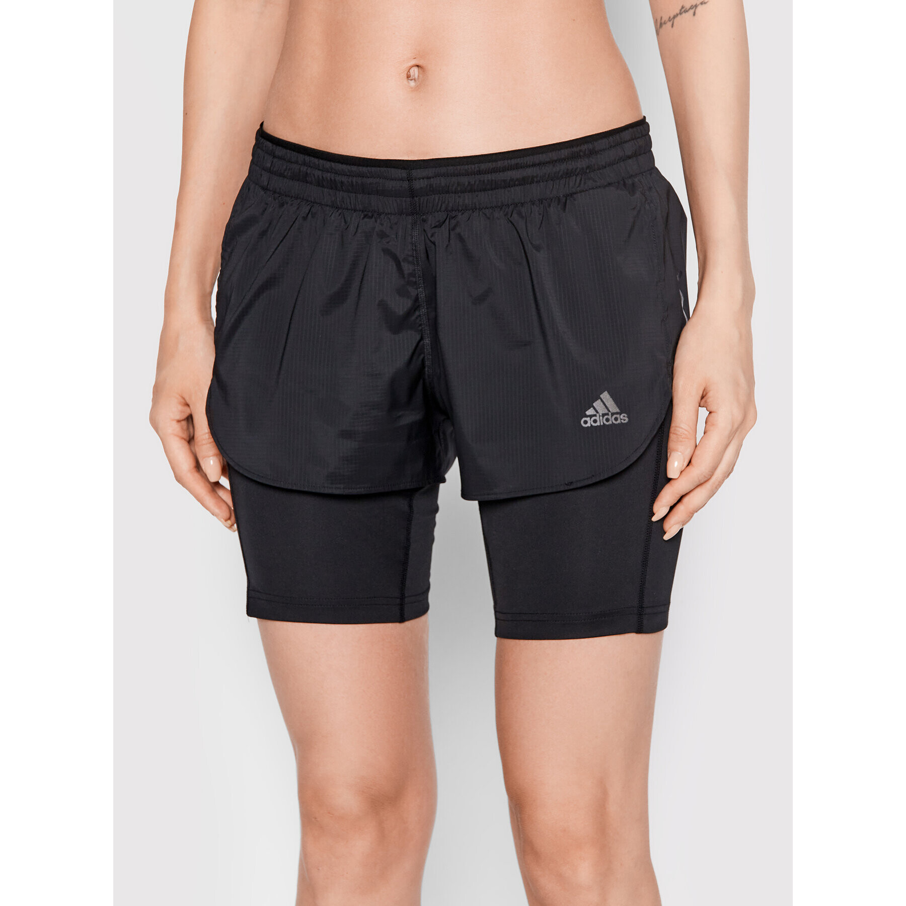 adidas Sport rövidnadrág Run Fast Two-In-One HB9225 Fekete Slim Fit - Pepit.hu