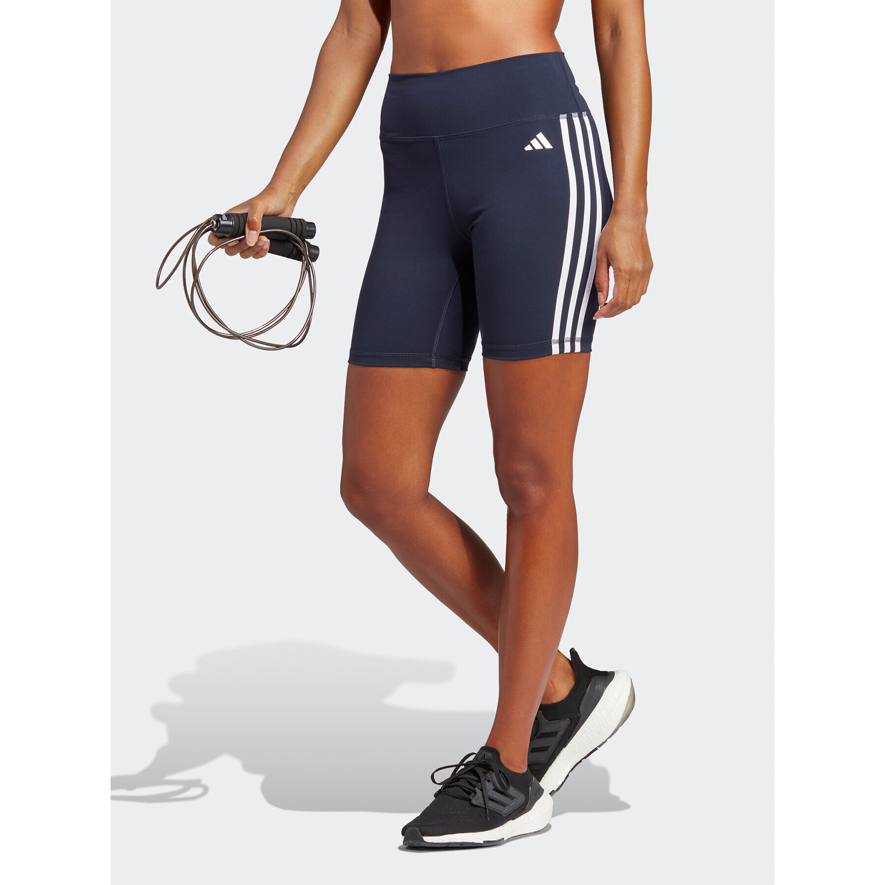 adidas Sport rövidnadrág Training Essentials 3-Stripes High Waist Thighs Sötétkék Regular Fit - Pepit.hu