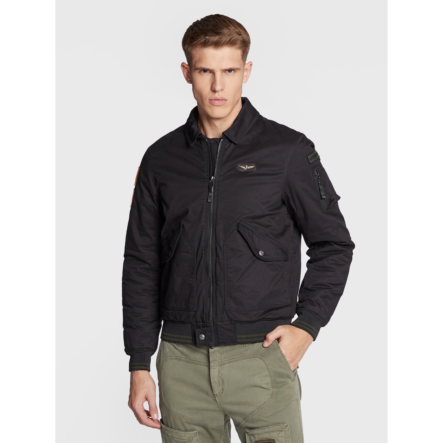 Aeronautica Militare Bomber dzseki 222AB2036CT3013 Fekete Regular Fit - Pepit.hu