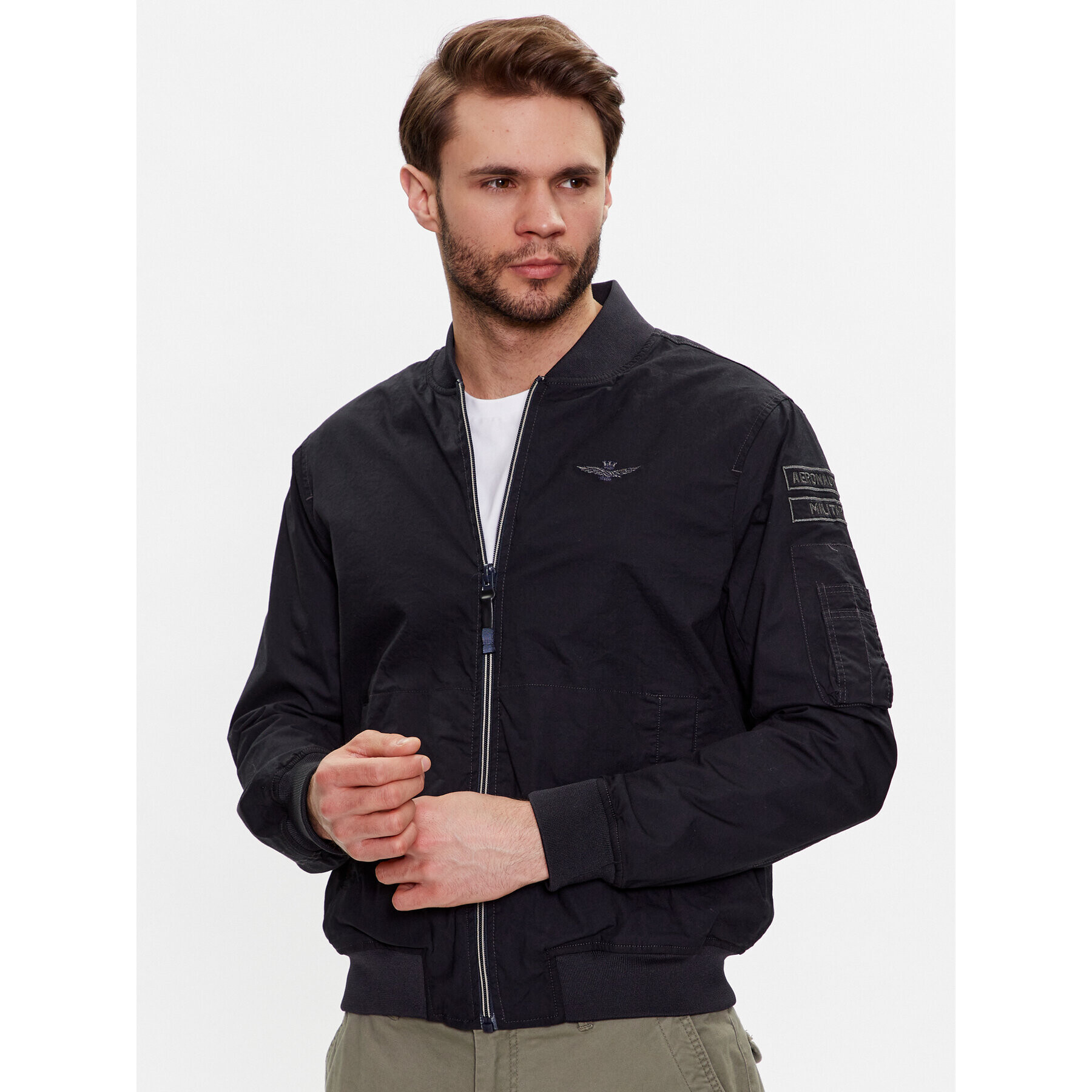 Aeronautica Militare Bomber dzseki 231AB2053CT3065 Fekete Regular Fit - Pepit.hu