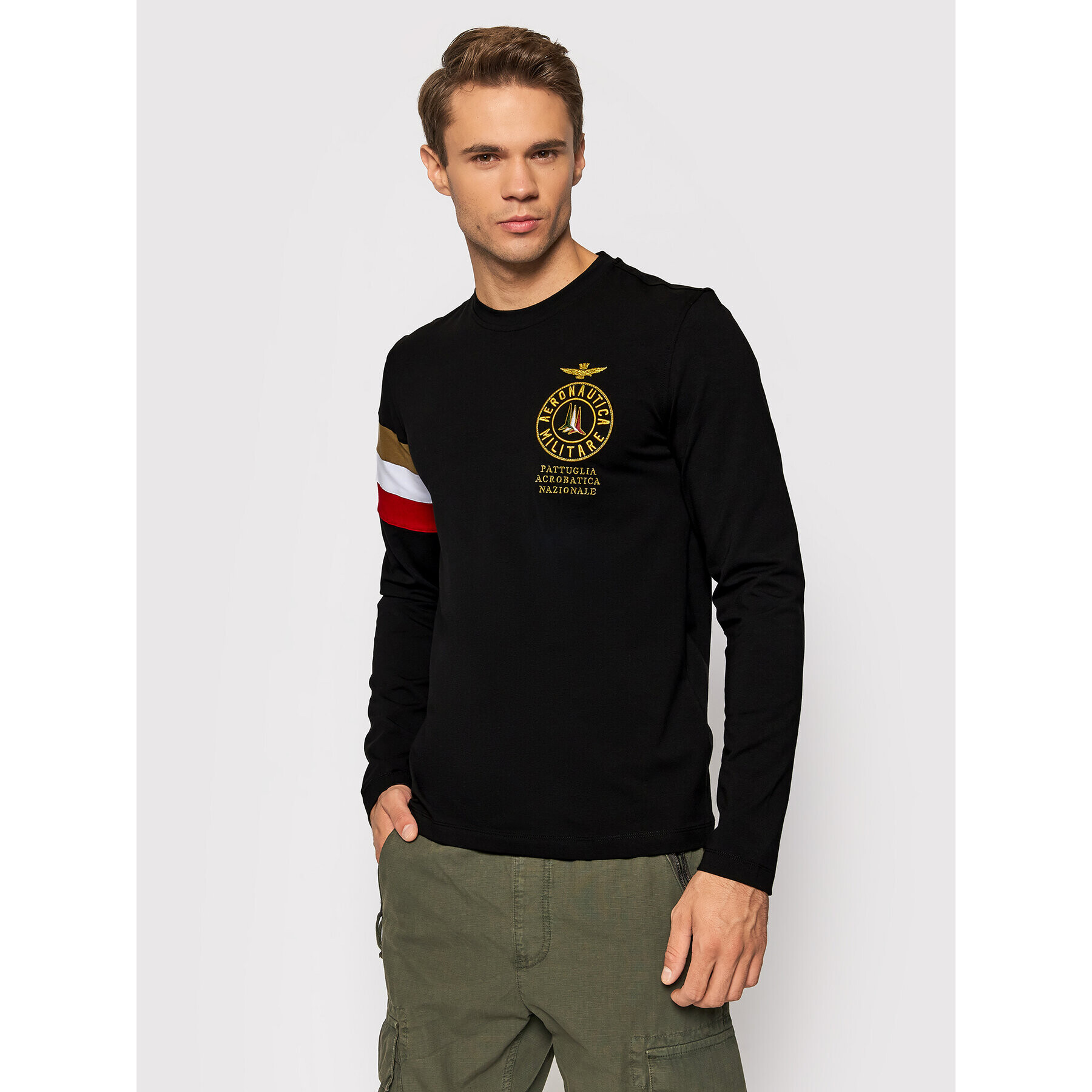 Aeronautica Militare Hosszú ujjú 212TS1891J469 Fekete Regular Fit - Pepit.hu