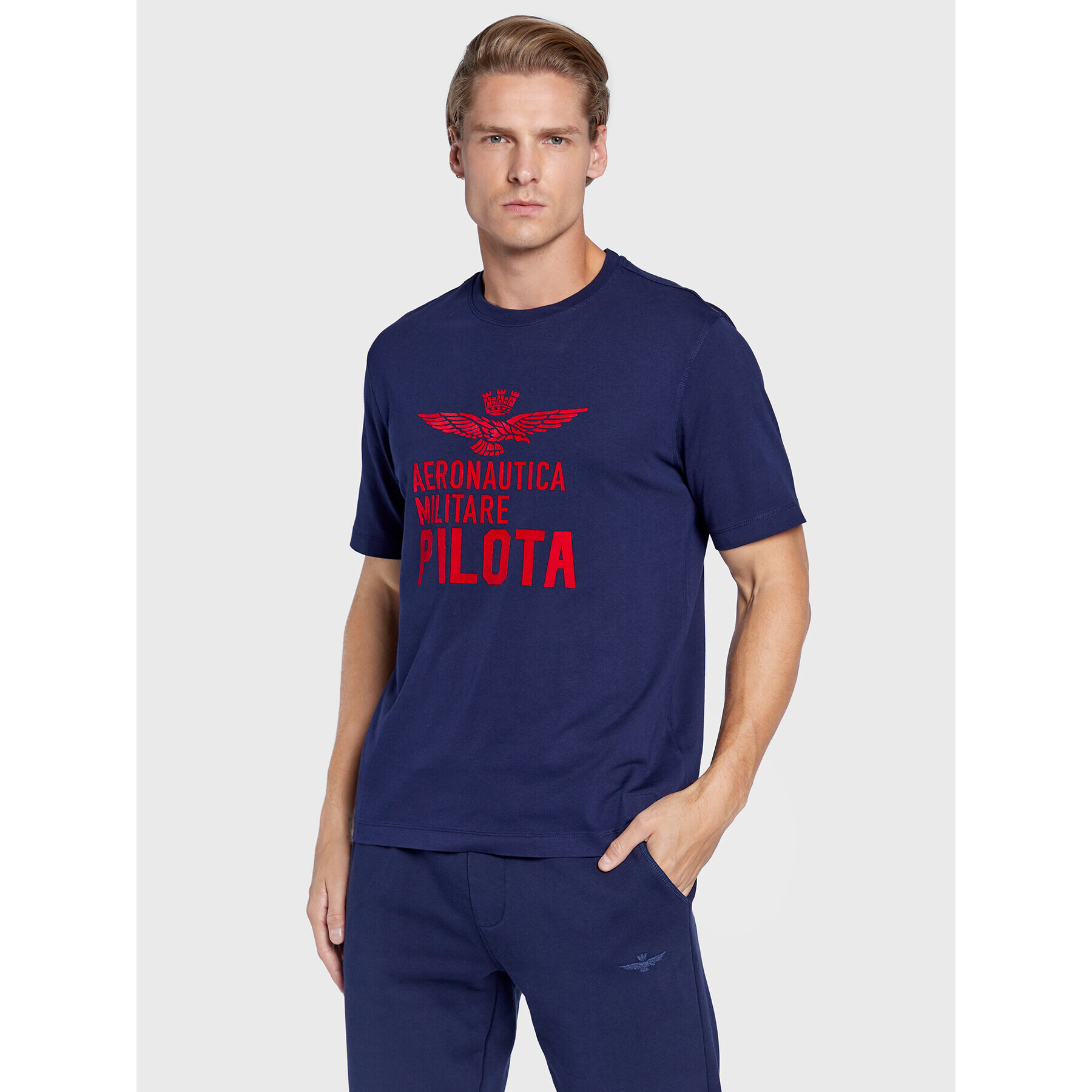 Aeronautica Militare Póló 222TS1990J550 Sötétkék Regular Fit - Pepit.hu