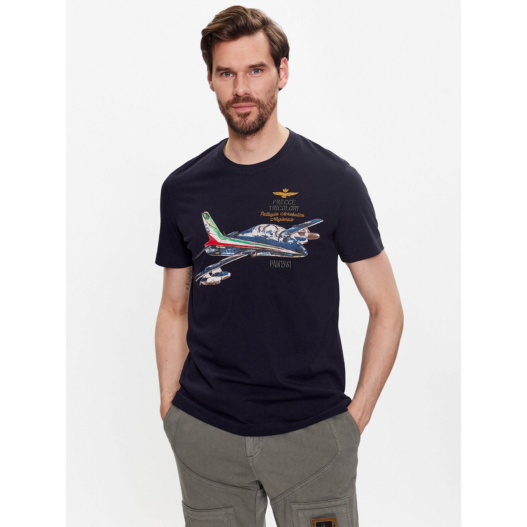 Aeronautica Militare Póló 231TS2080J538 Sötétkék Regular Fit - Pepit.hu