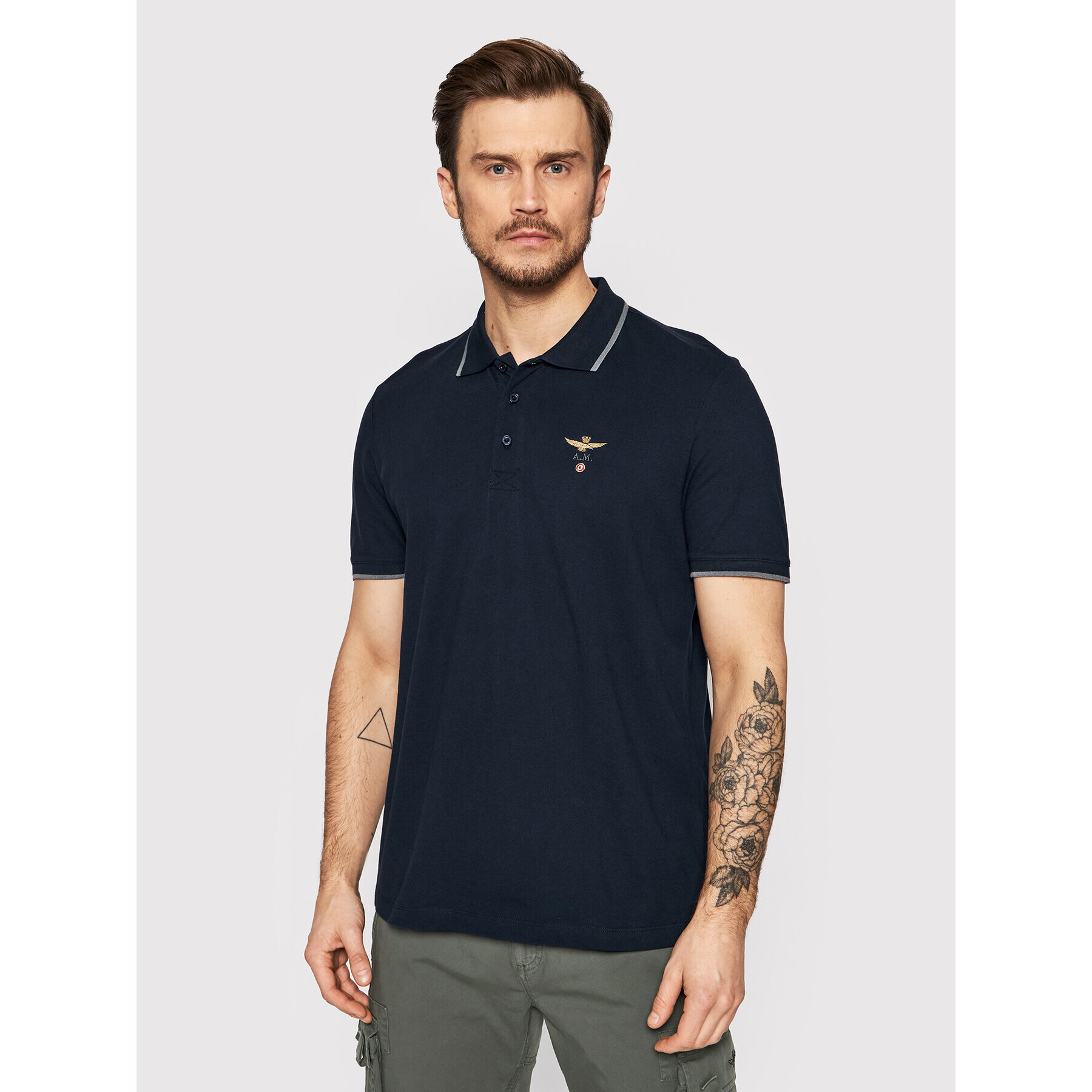 Aeronautica Militare Pólóing 221PO1308P82 Sötétkék Regular Fit - Pepit.hu