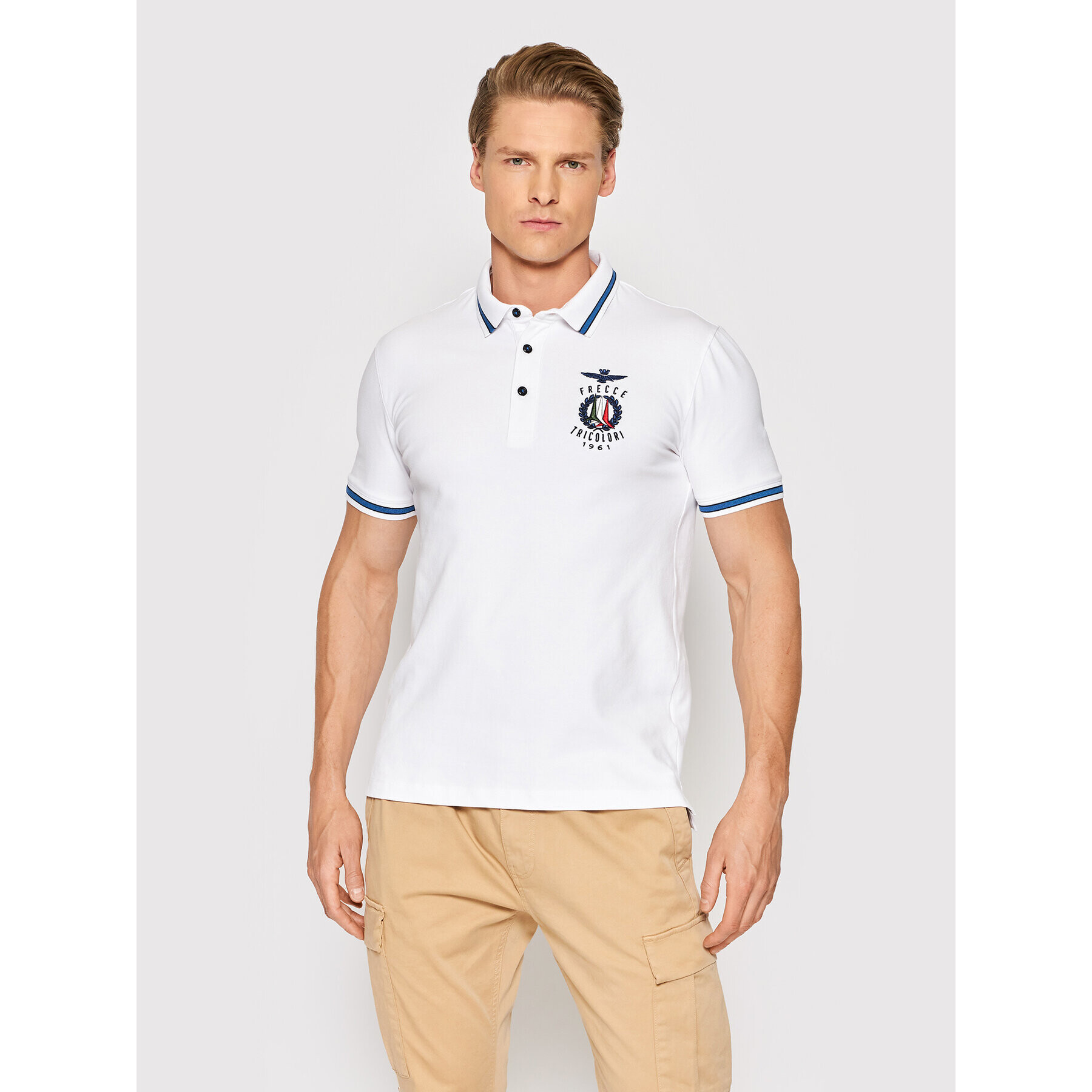 Aeronautica Militare Pólóing 221PO1599P191 Fehér Slim Fit - Pepit.hu