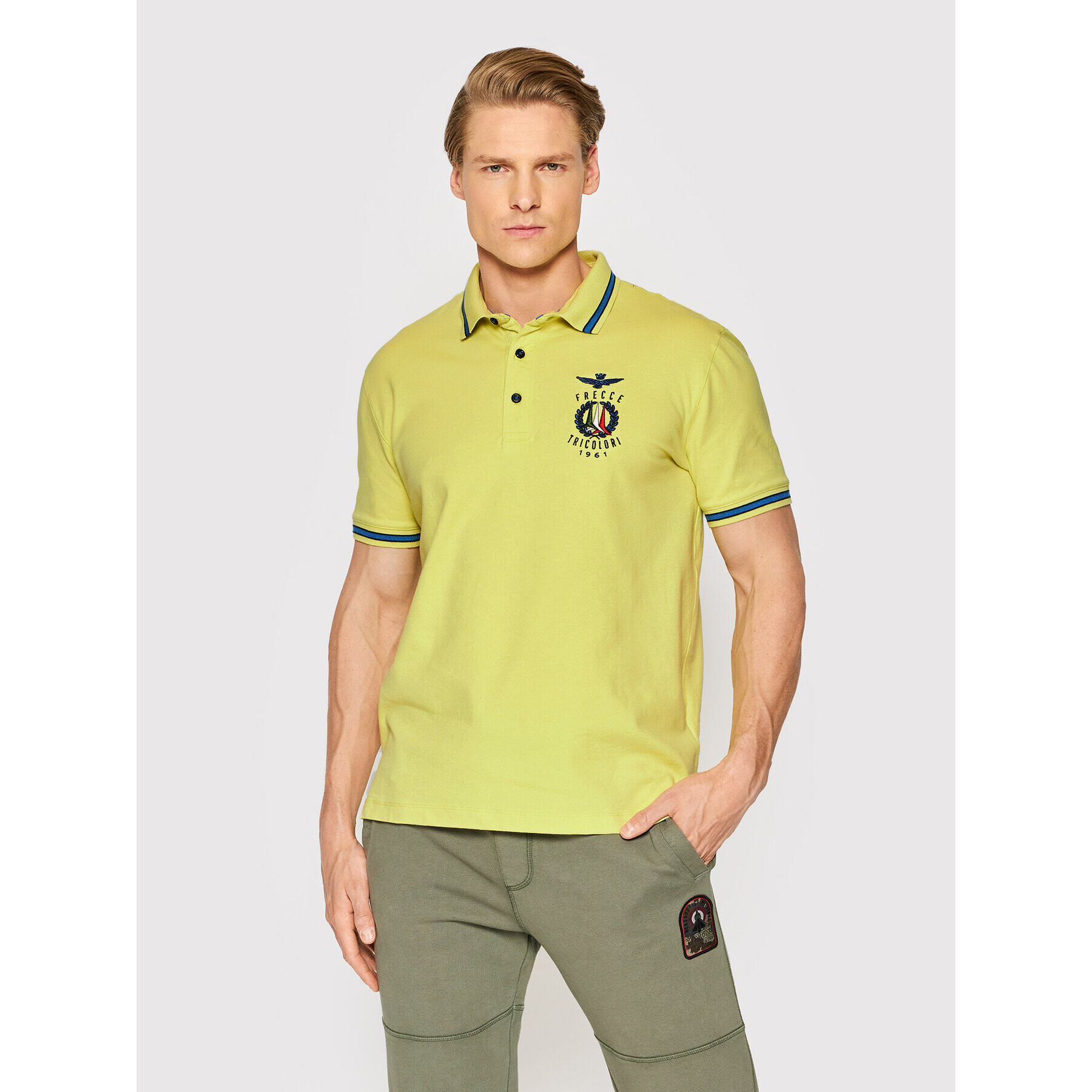 Aeronautica Militare Pólóing 221PO1599P191 Sárga Slim Fit - Pepit.hu