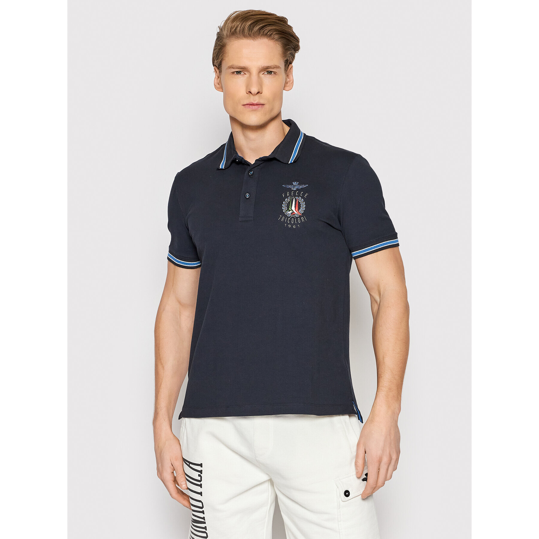 Aeronautica Militare Pólóing 221PO1599P191 Sötétkék Slim Fit - Pepit.hu