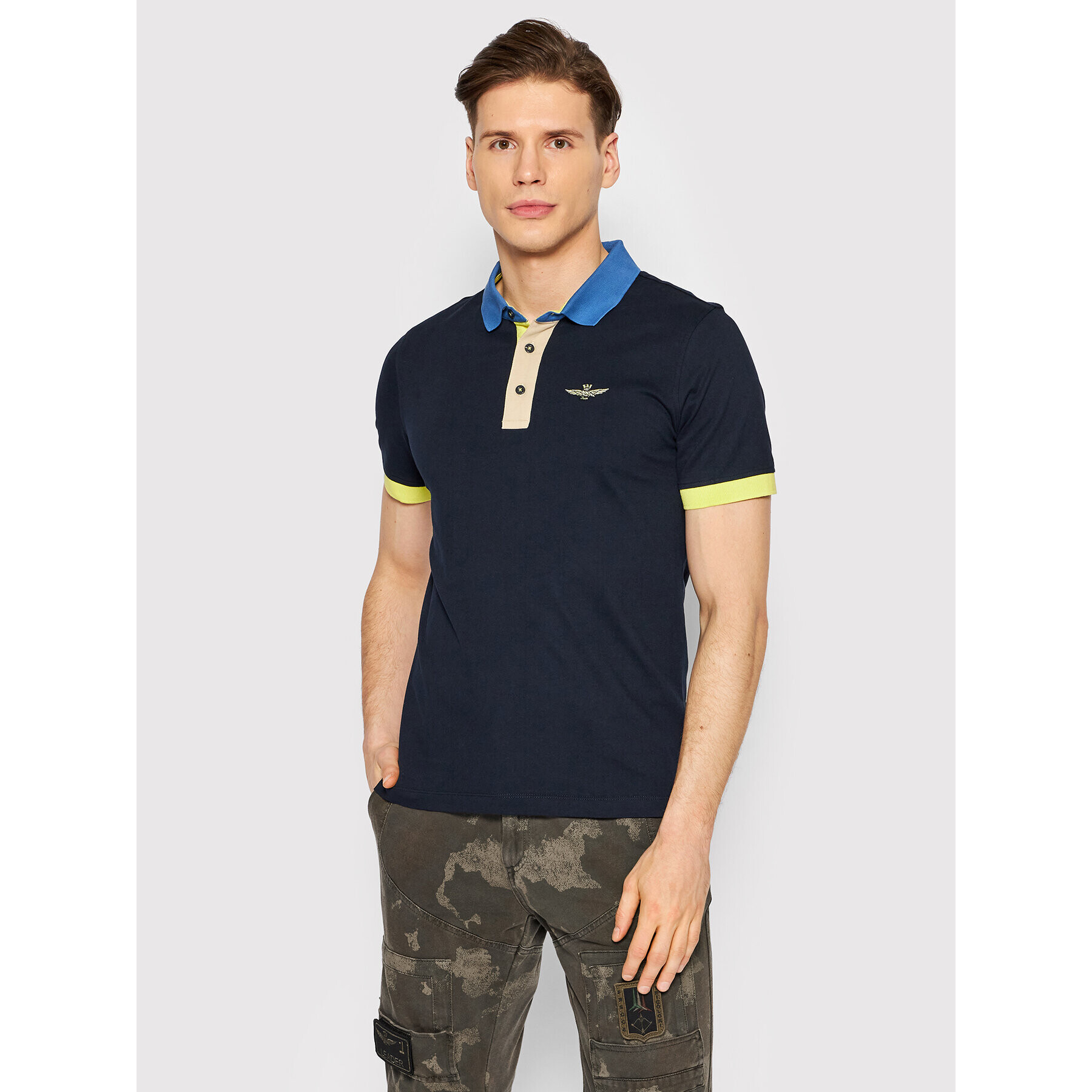 Aeronautica Militare Pólóing 221PO1601P208 Sötétkék Regular Fit - Pepit.hu