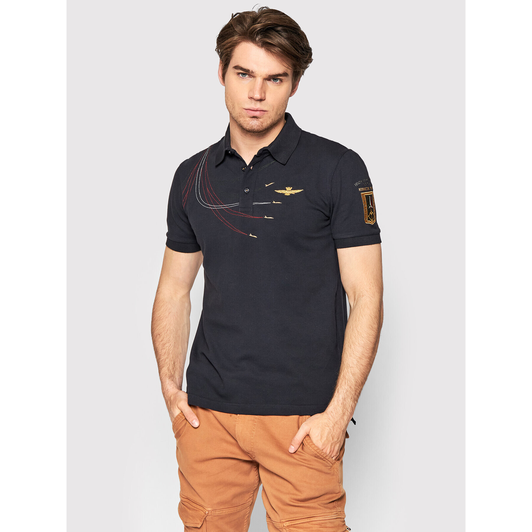 Aeronautica Militare Pólóing 221PO1605P191 Sötétkék Regular Fit - Pepit.hu