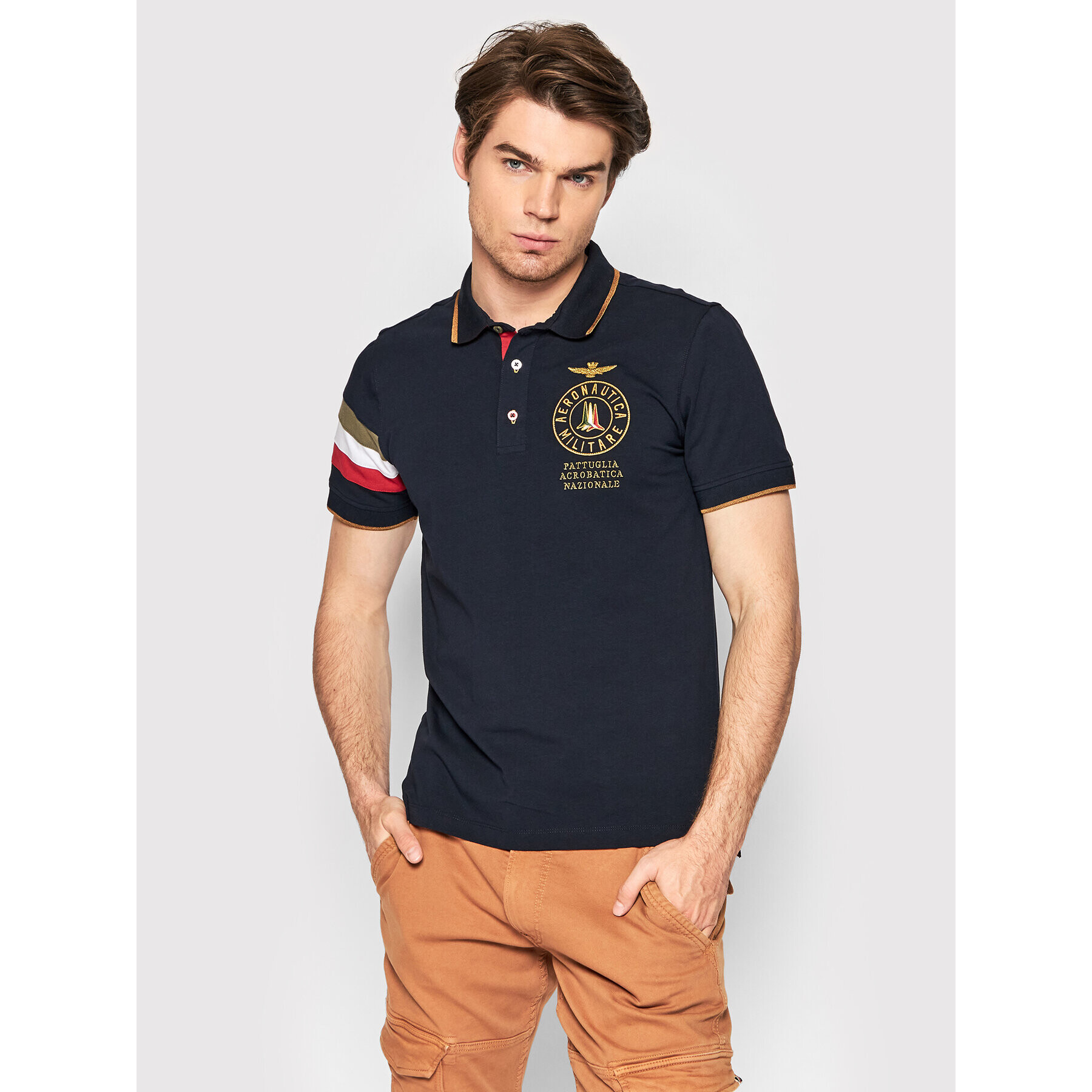 Aeronautica Militare Pólóing 221PO1614J469 Sötétkék Regular Fit - Pepit.hu