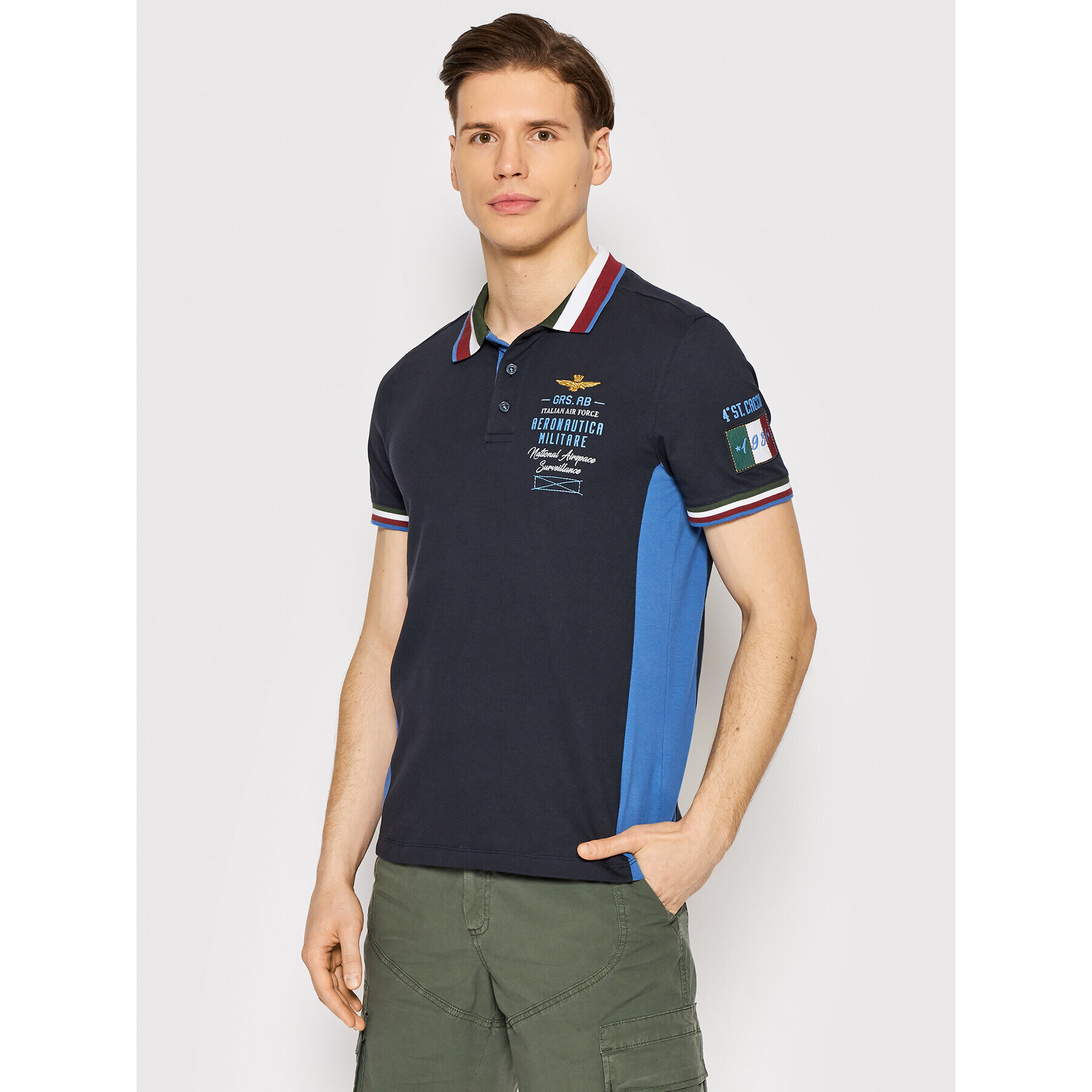 Aeronautica Militare Pólóing 221PO1615P199 Sötétkék Regular Fit - Pepit.hu