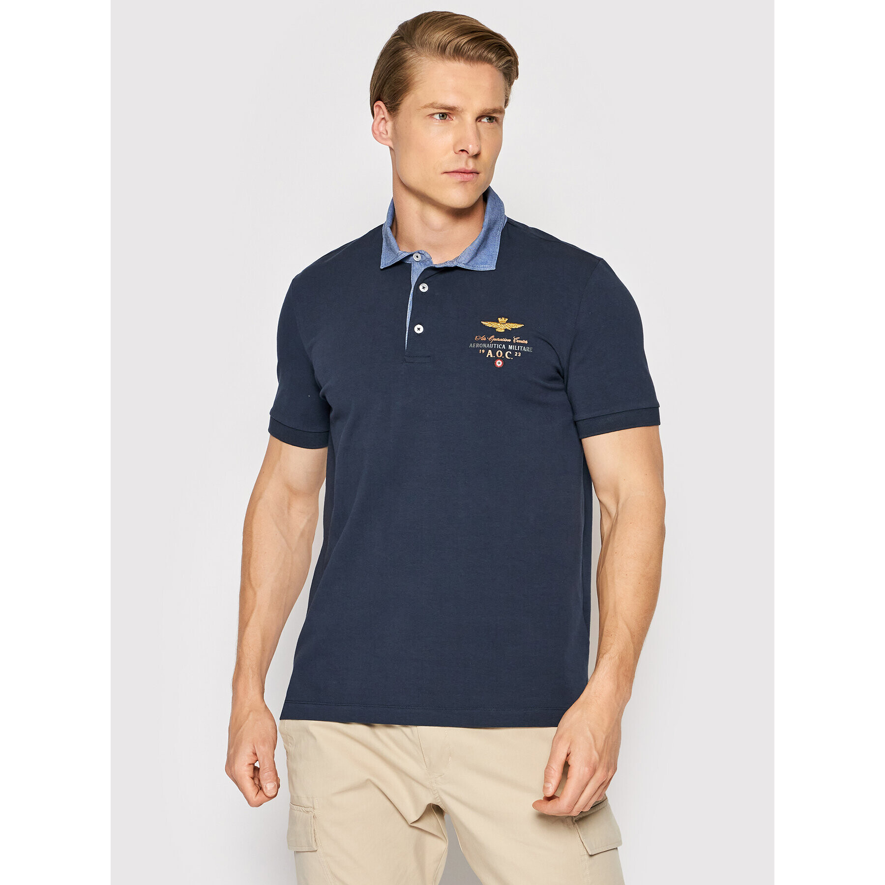 Aeronautica Militare Pólóing 221PO1623J506 Sötétkék Regular Fit - Pepit.hu