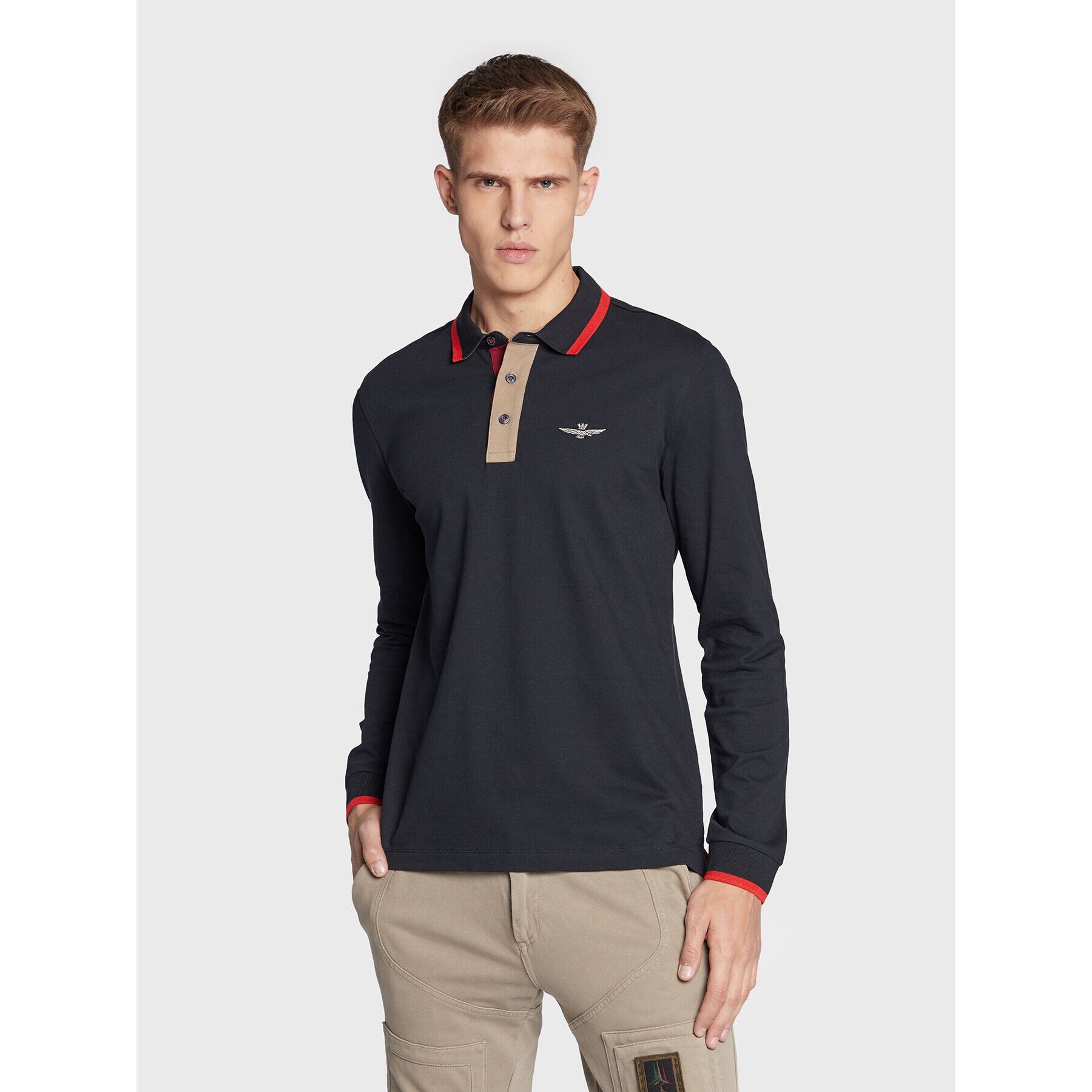 Aeronautica Militare Pólóing 222PO1648P173 Sötétkék Slim Fit - Pepit.hu