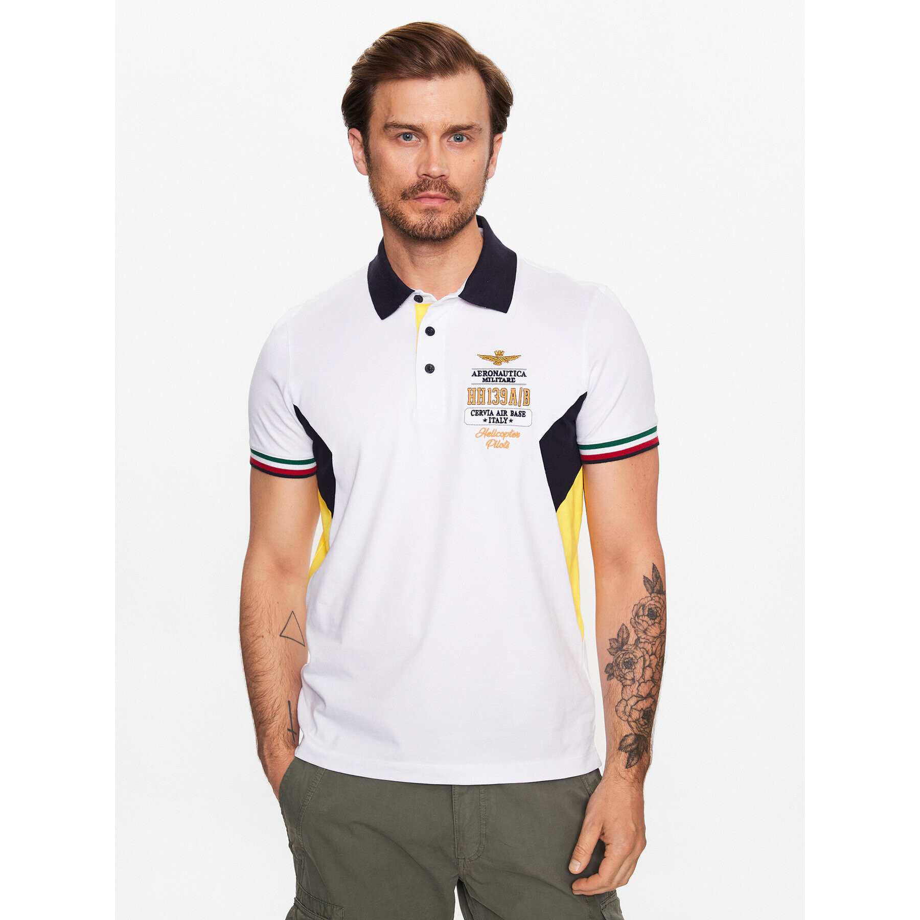 Aeronautica Militare Pólóing 231PO1677P199 Fehér Regular Fit - Pepit.hu