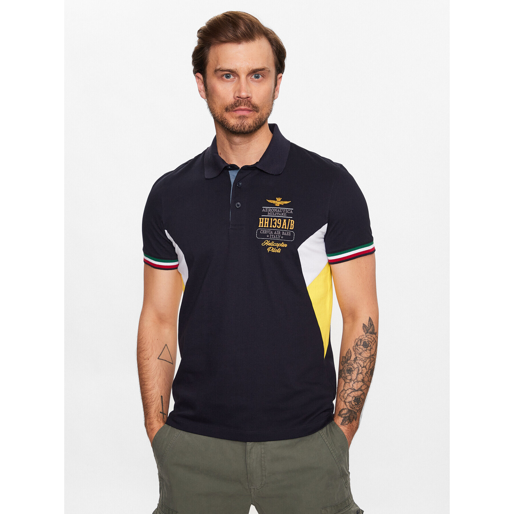 Aeronautica Militare Pólóing 231PO1677P199 Sötétkék Regular Fit - Pepit.hu