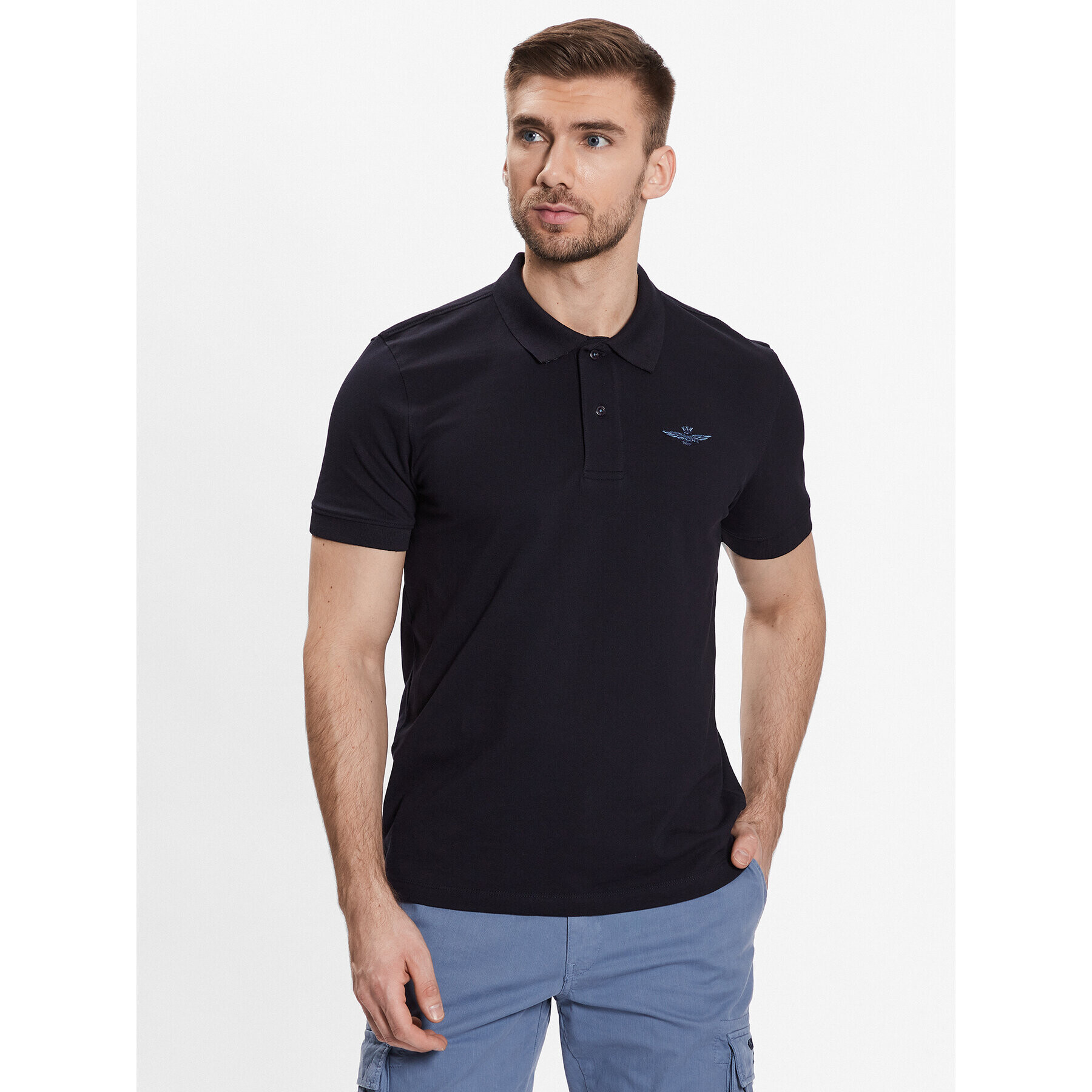 Aeronautica Militare Pólóing 231PO1678P191 Sötétkék Slim Fit - Pepit.hu