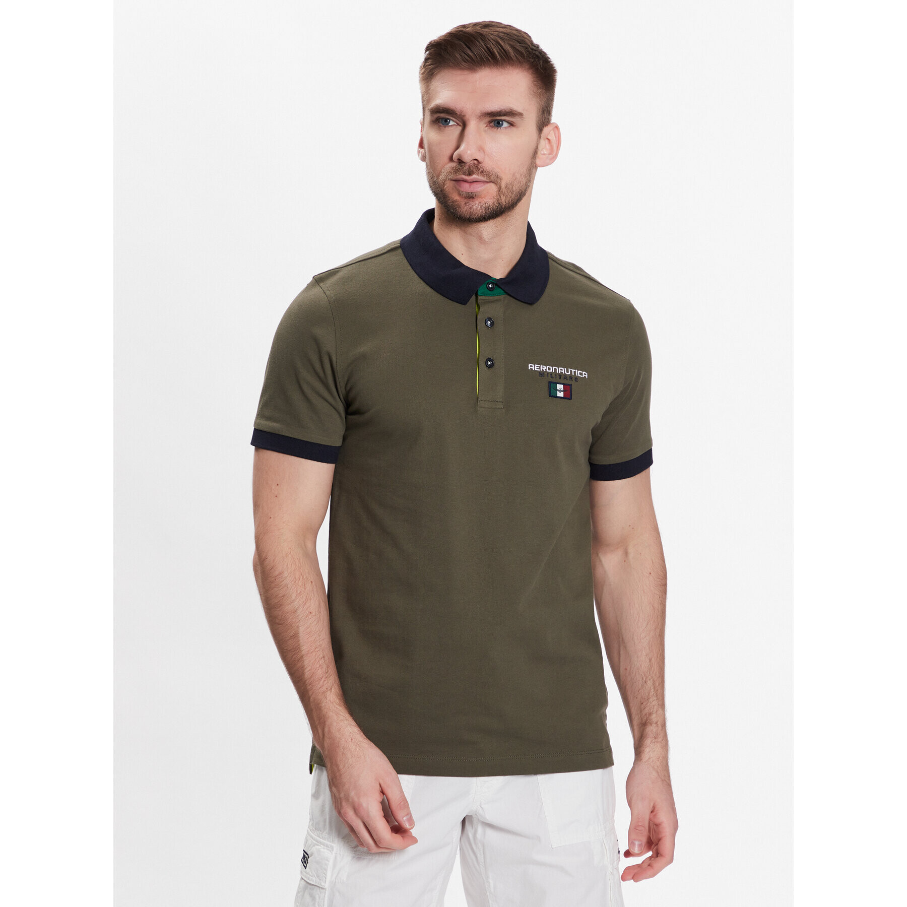 Aeronautica Militare Pólóing 231PO1679P173 Khaki Regular Fit - Pepit.hu