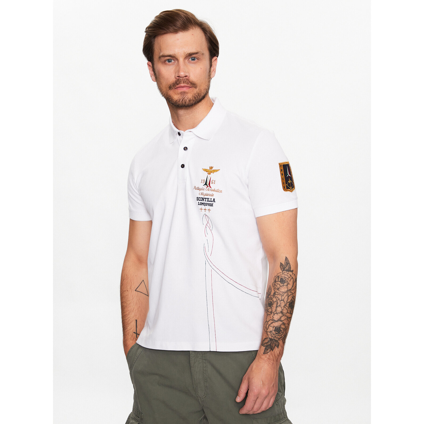 Aeronautica Militare Pólóing 231PO1695P191 Fehér Regular Fit - Pepit.hu