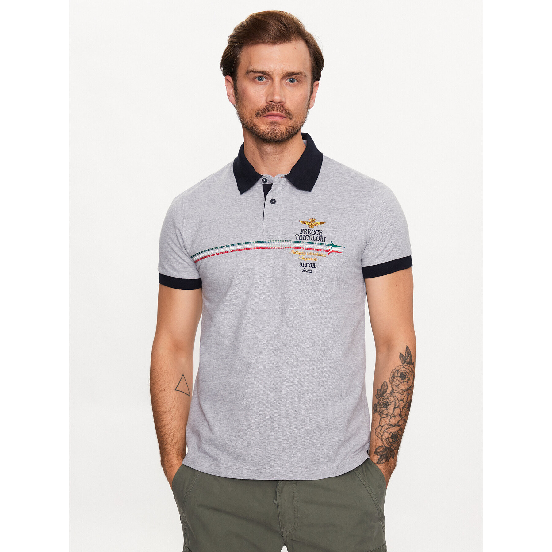 Aeronautica Militare Pólóing 231PO1698P315 Szürke Regular Fit - Pepit.hu