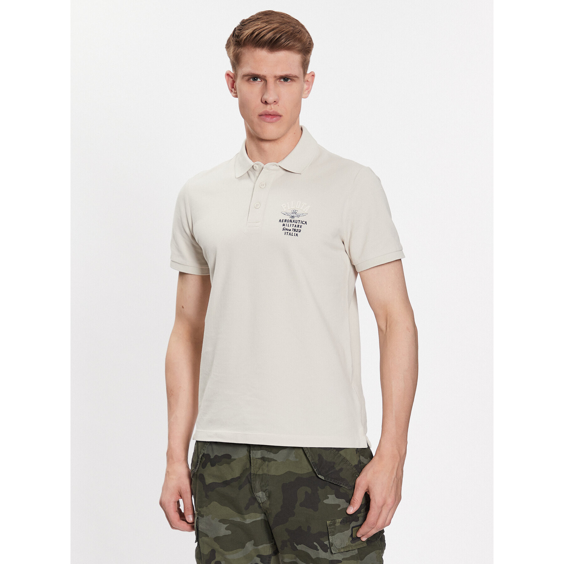 Aeronautica Militare Pólóing 231PO1699P313 Bézs Regular Fit - Pepit.hu